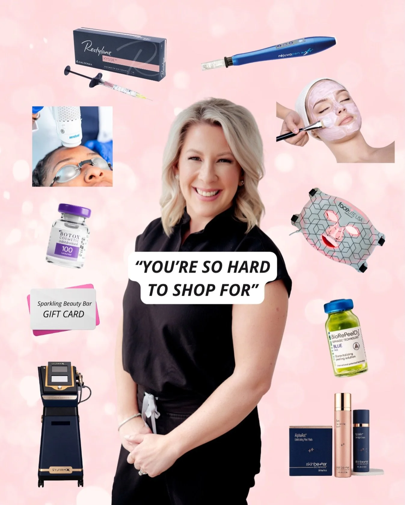 &ldquo;I&rsquo;m a size anything from Sparkling Beauty Bar.&rdquo; 😉 ⁠
⁠
Give the gift of self-care this holiday season or treat yourself! ⁠
⁠
✨️GIFT CARDS✨️⁠
Spend $225 &rarr; Get $250⁠
Spend $400 &rarr; Get $500⁠
⁠
*Limited-time only. Gift cards c