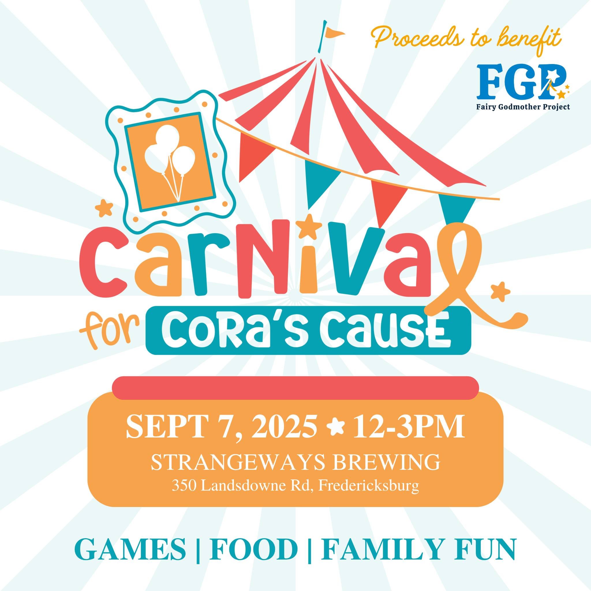 🎪 The first-ever Carnival for Cora's Cause is this September! Sign up to be a sponsor or buy your ticket package now! Link in profile! 

Cora is a spirited almost-3-year-old who has been fighting cancer since September 2023. In honor of Childhood Ca