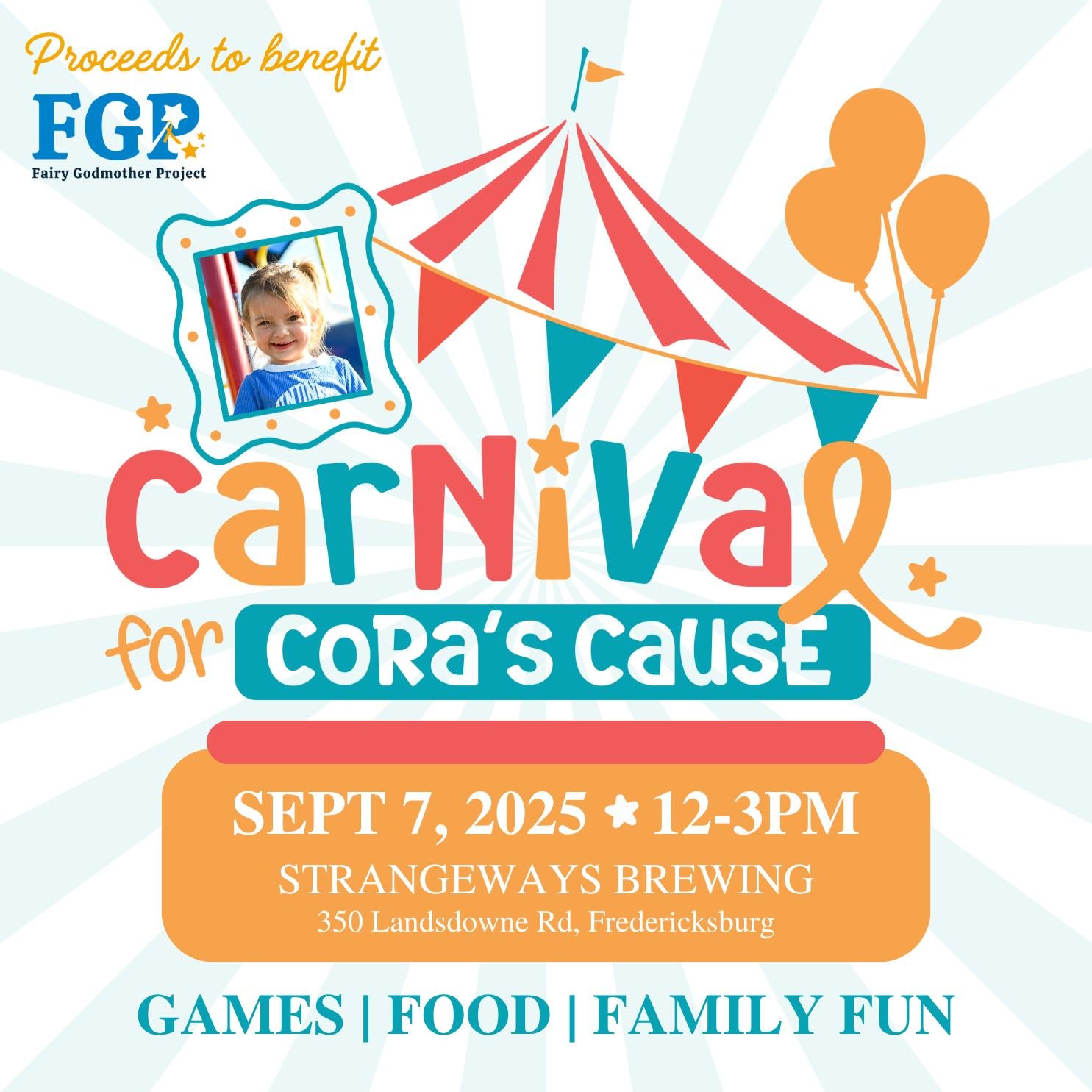 Sign up now for this fun event in September, where the family can enjoy a dunk tank, bounce house, face painting, cotton candy, a DJ and more! www.fgpinfo.org/cora