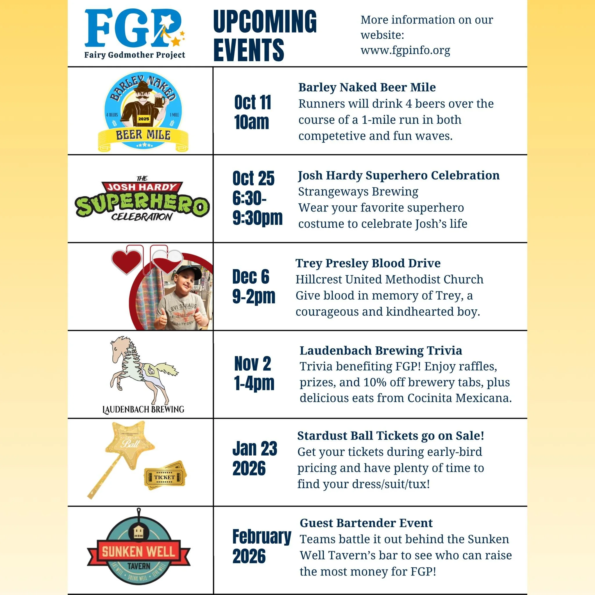 Mark your calendars and join us for fun and impactful events coming up! 🗓