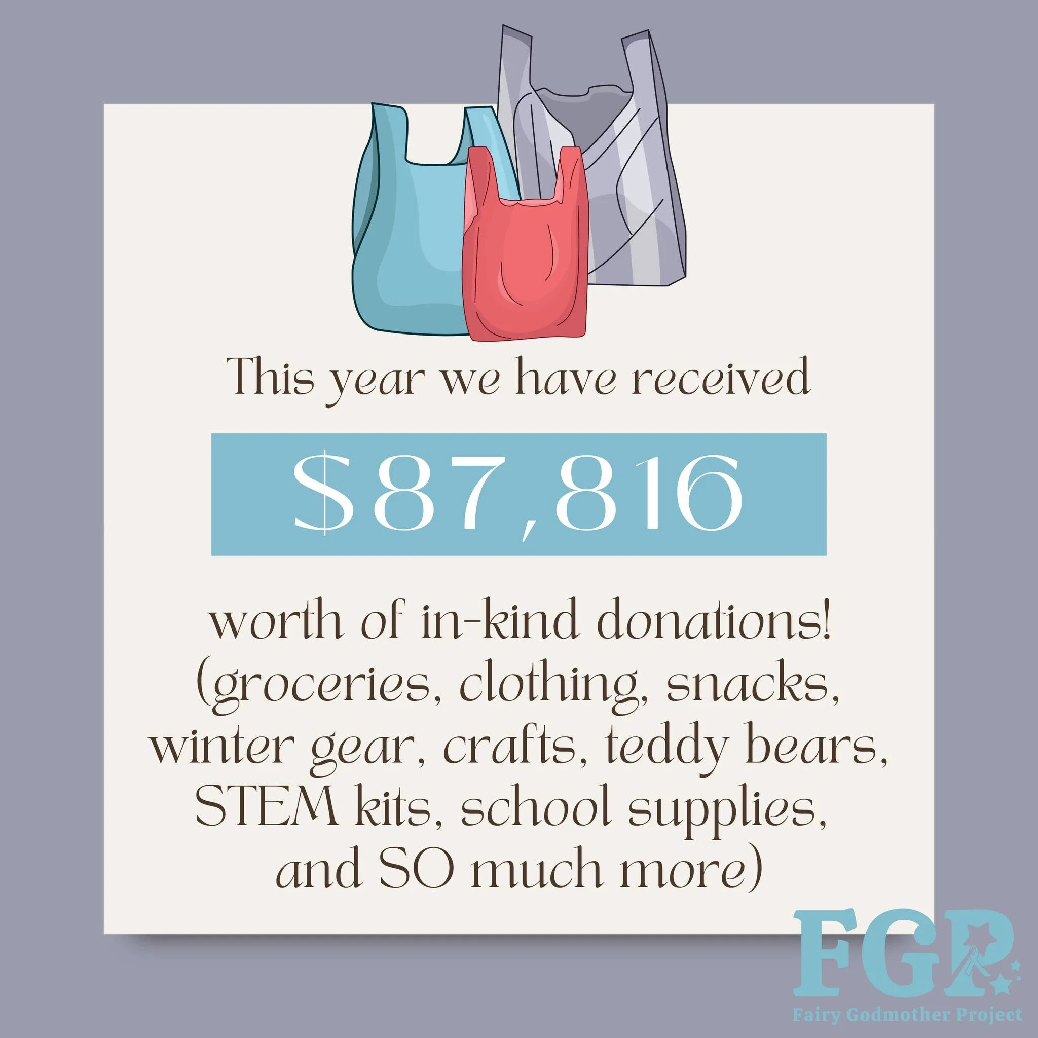Every day we feel the heart of this community through those who give to families in crisis. In-kind donations are a huge part of what we do and how we make it all happen! From groceries for the homestyle family meals we make, to the lovingly made hat