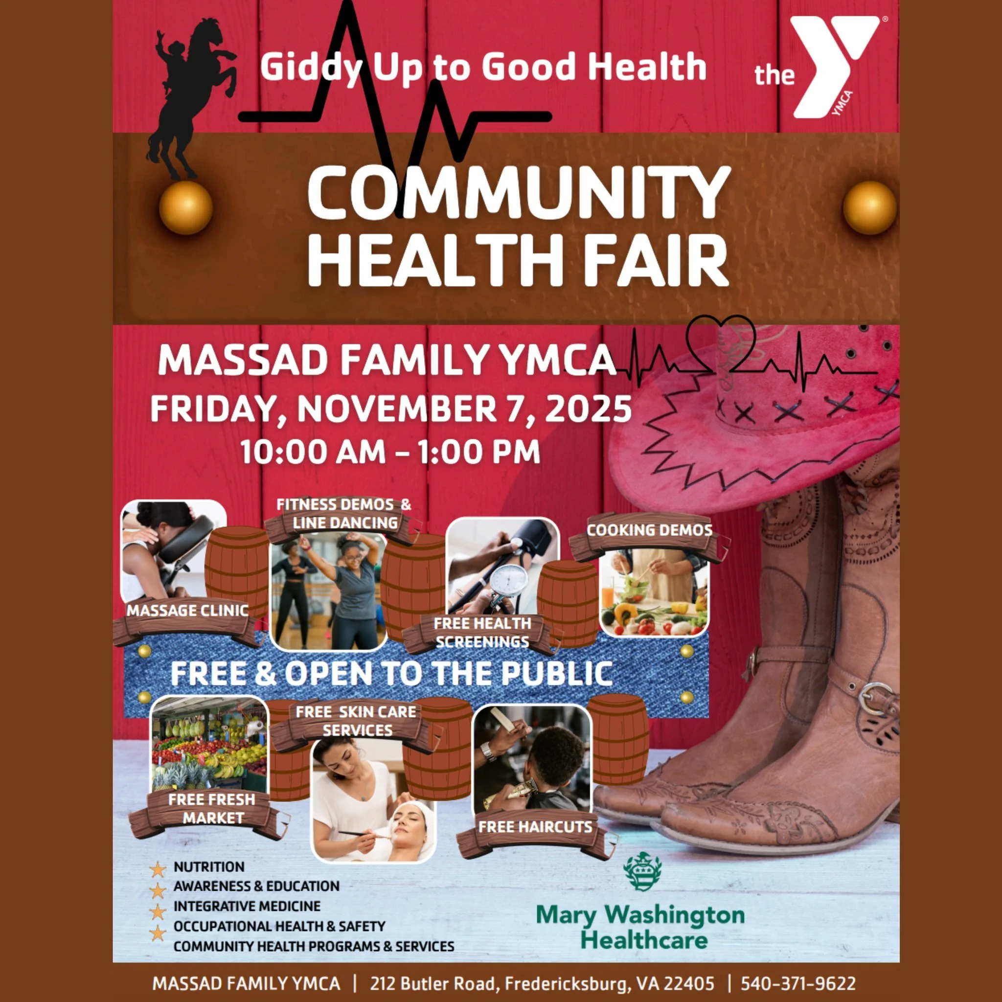 Join us today for the Community Heath Fair and Massad Family YMCA! Look for the FGP table and say hi!