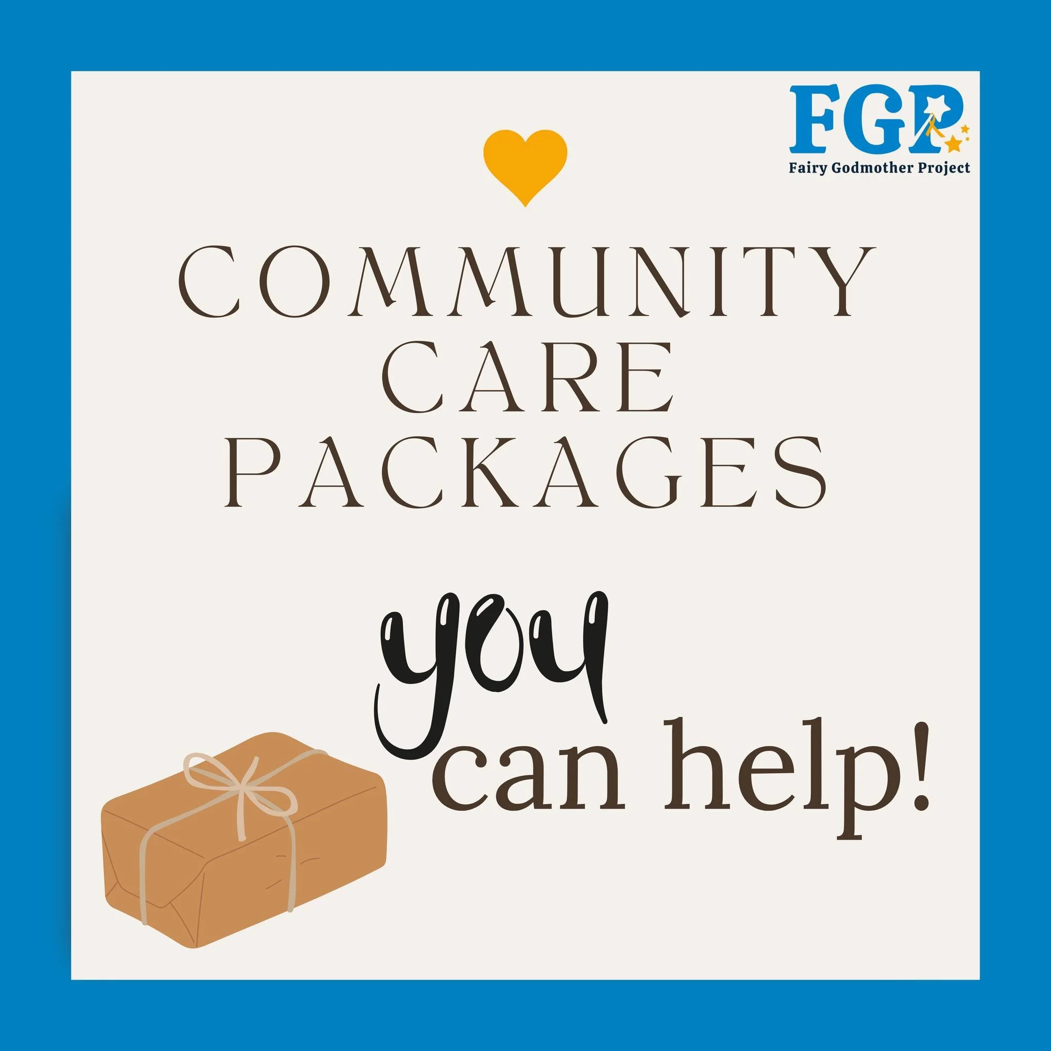 We&rsquo;re looking for caring community members to sponsor 8 more FGP families for the next round of our Community Care Packages program (February-August session)!

By sponsoring a family, you'll brighten their month with a thoughtful gift- it can b