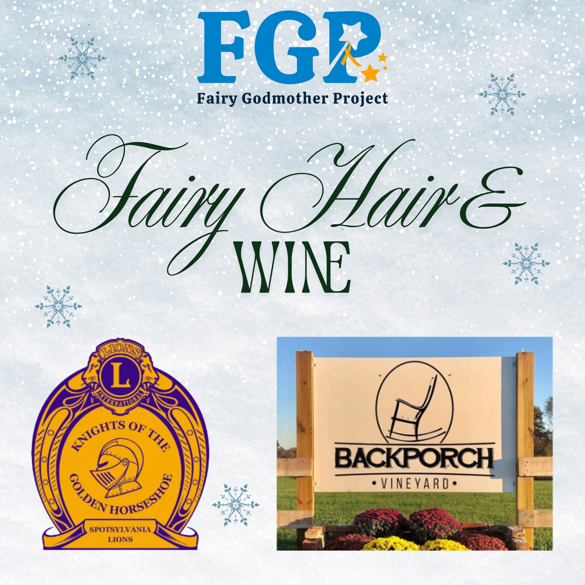 ❄️ Reschedule alert! The Fairy Hair &amp; Wine event is being moved to Sunday, February 15th due to the anticipated snow this weekend! Stay warm! ❄️