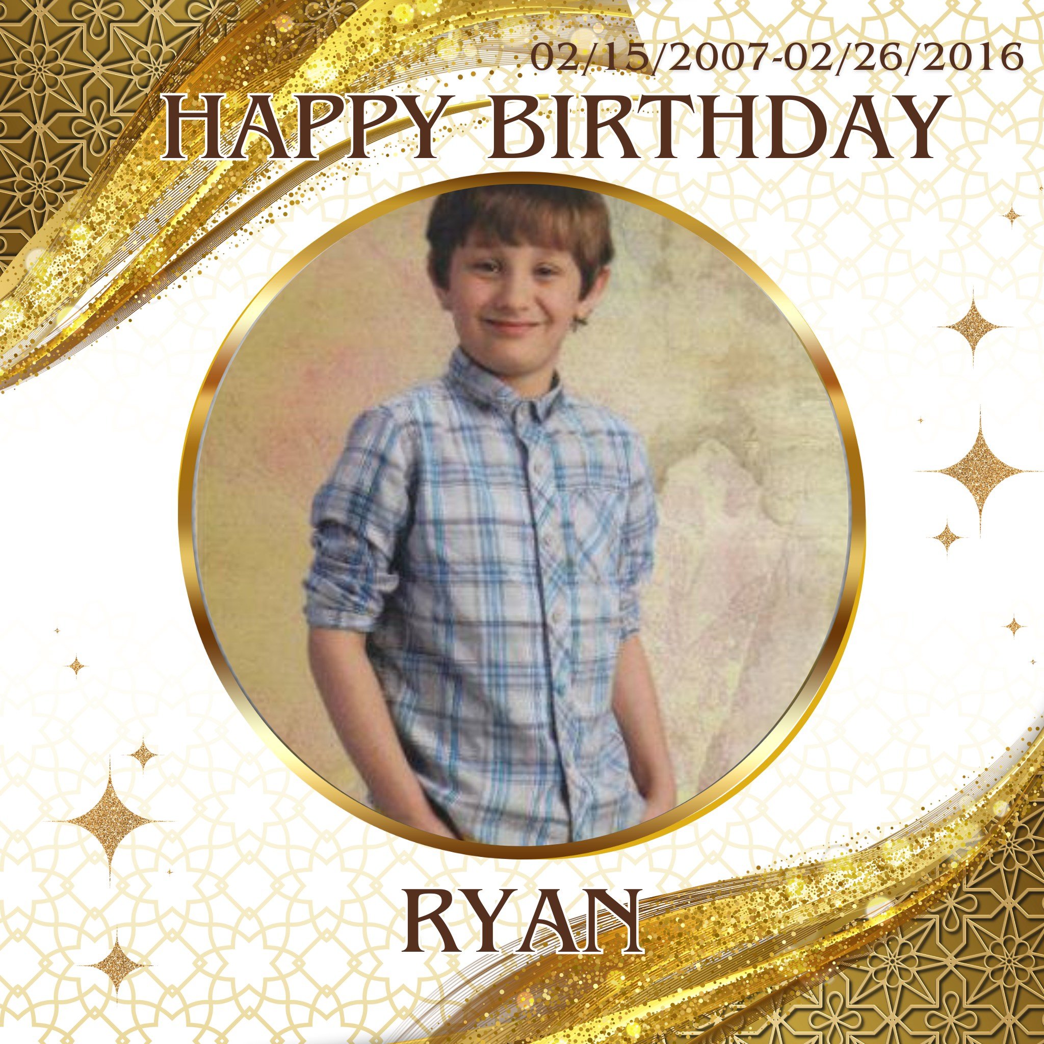 Wear gold today to remember Ryan on his birthday - share your photos! 💛