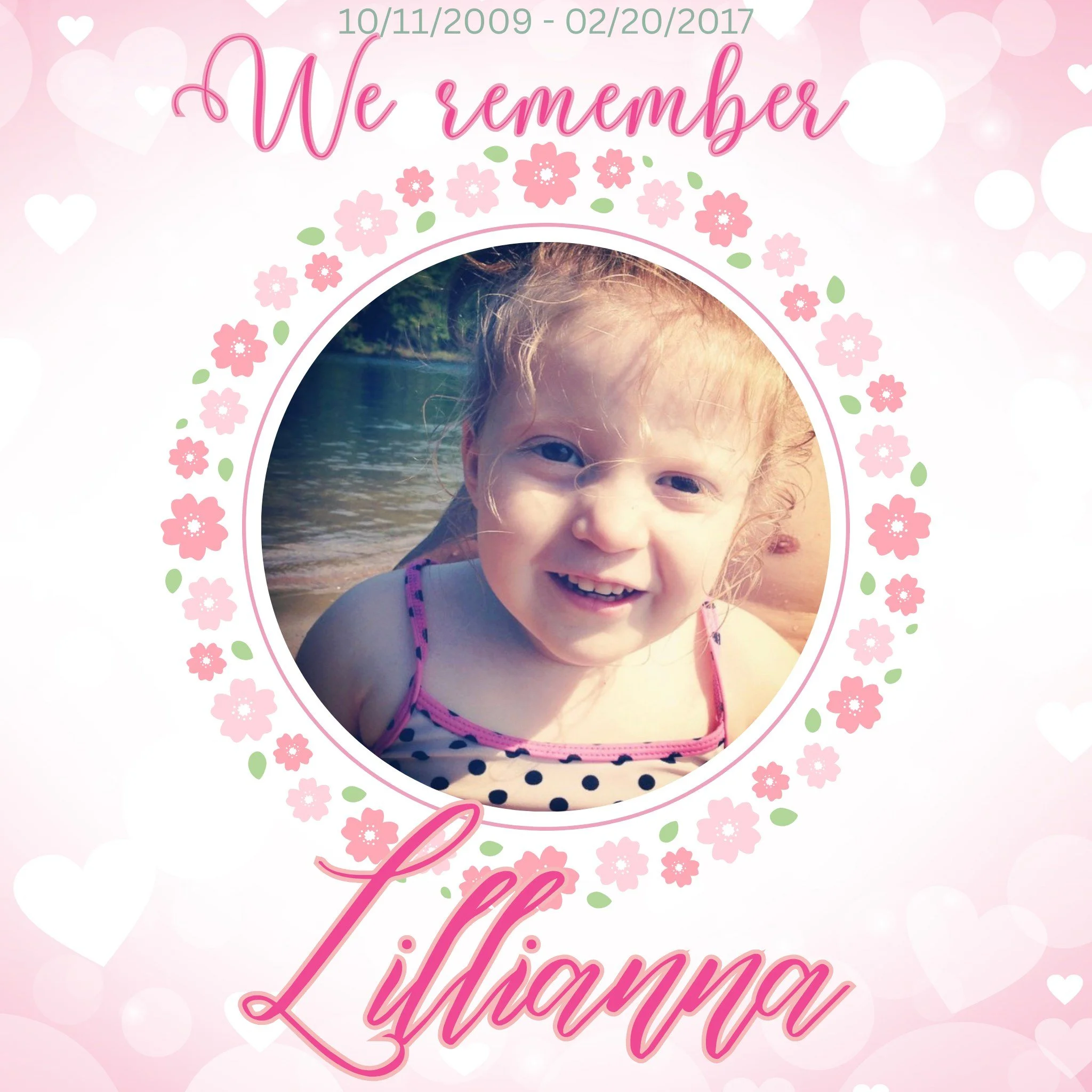 Light a candle today (and share a photo!) to remember Lillianna today 💛