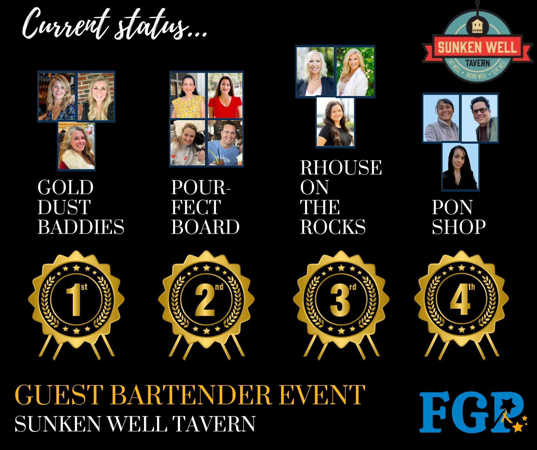 It's not over yet! Tipping is open until Sunday! Link to tip is in our profile... WOW what an event! Thank you to The Sunken Well Tavern, who has been hosting this annual event for FGP since 2014! Thank you to our wonderful teams, who brought great e