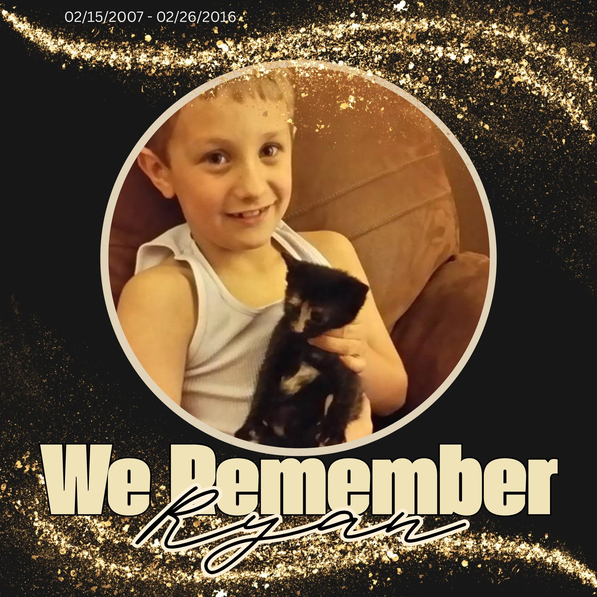 Today we remember Ryan on the 10 year anniversary of his passing. Light a candle in his memory today and share the photo here for his family💛