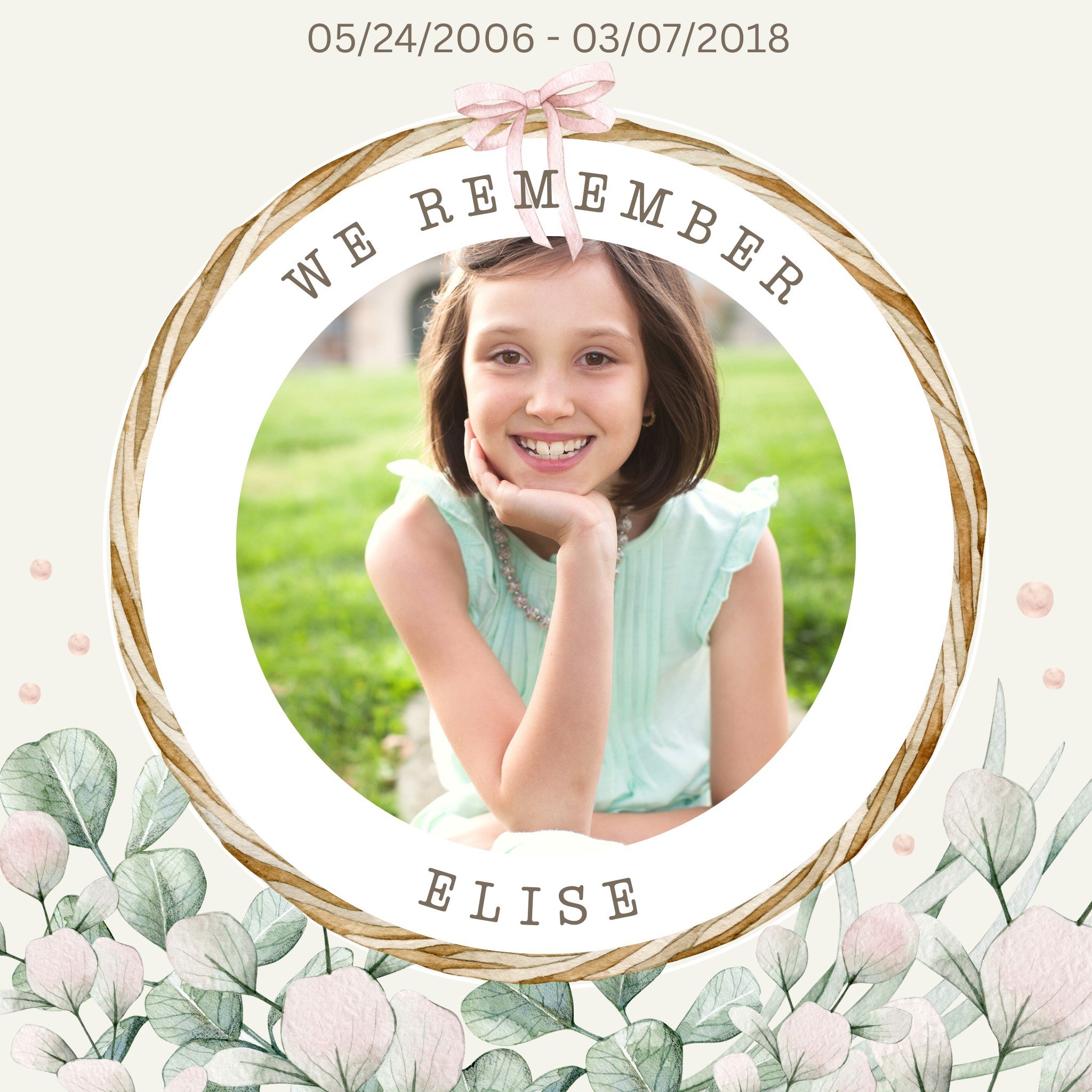 Today, as we remember Elise, do a Random Act of Kindness in her memory - share what you've done here 💜💛