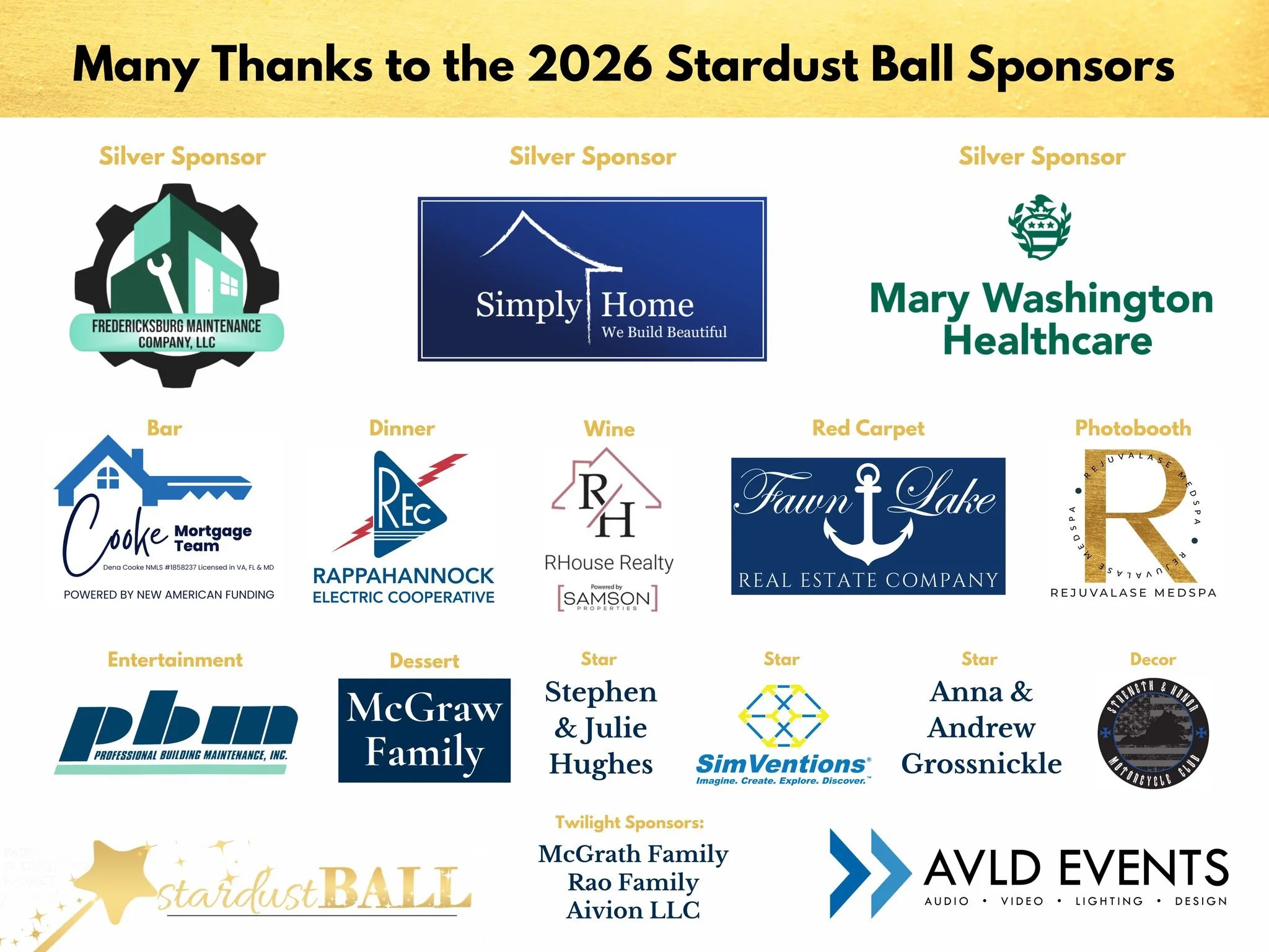 Tomorrow is the 2026 Stardust Ball! We are so excited to come together as a community to support local families through all phases of a pediatric cancer diagnosis. This event is possible because of the wonderful Stardust Ball sponsors!! Thank you for