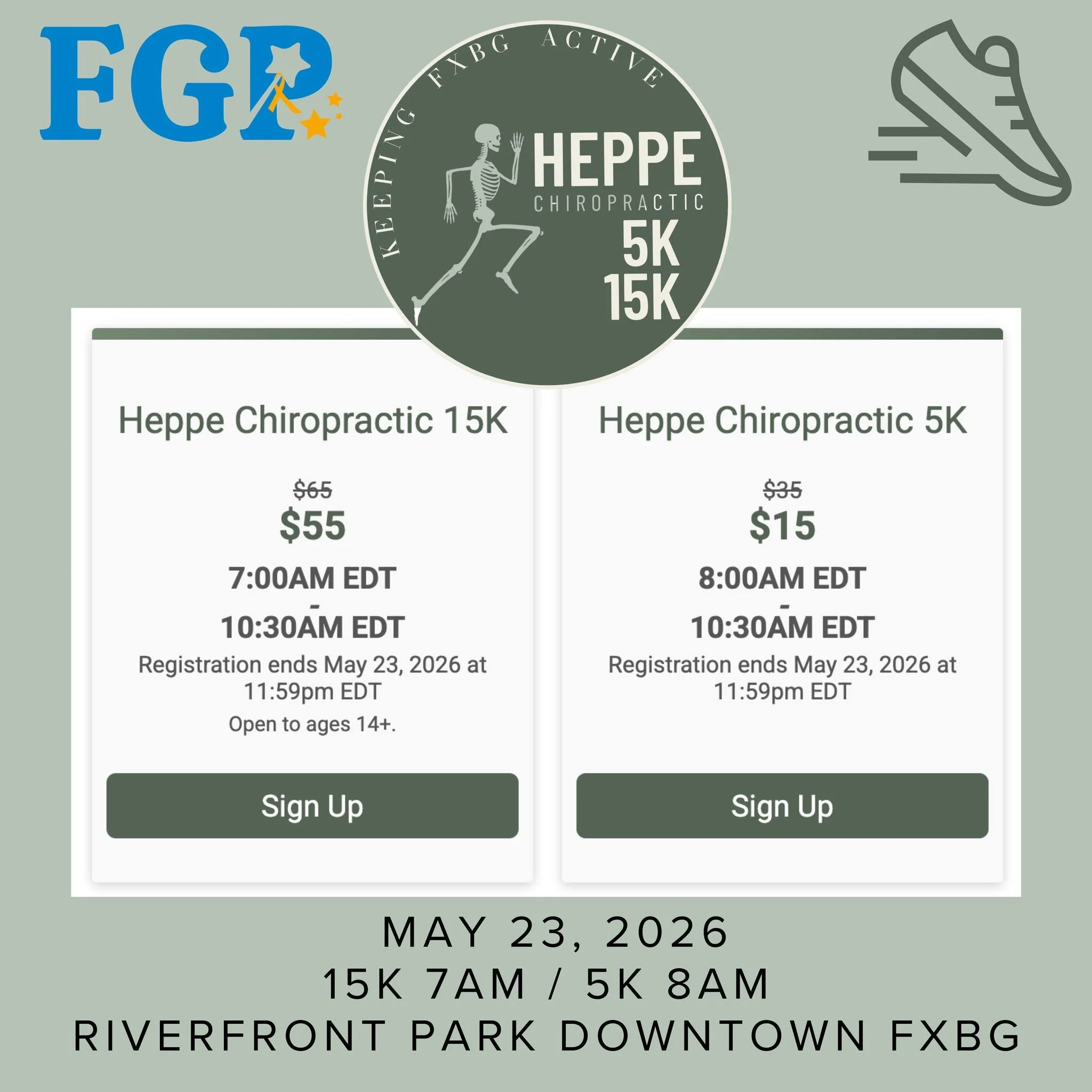 You can still register! RUN over to sign up for the Heppe 5K or 15K to support local pediatric cancer families! You can RUN, you can WALK, you can DANCE in the rain... showing up is what matters most! Whether you are needing a recovery run from the M