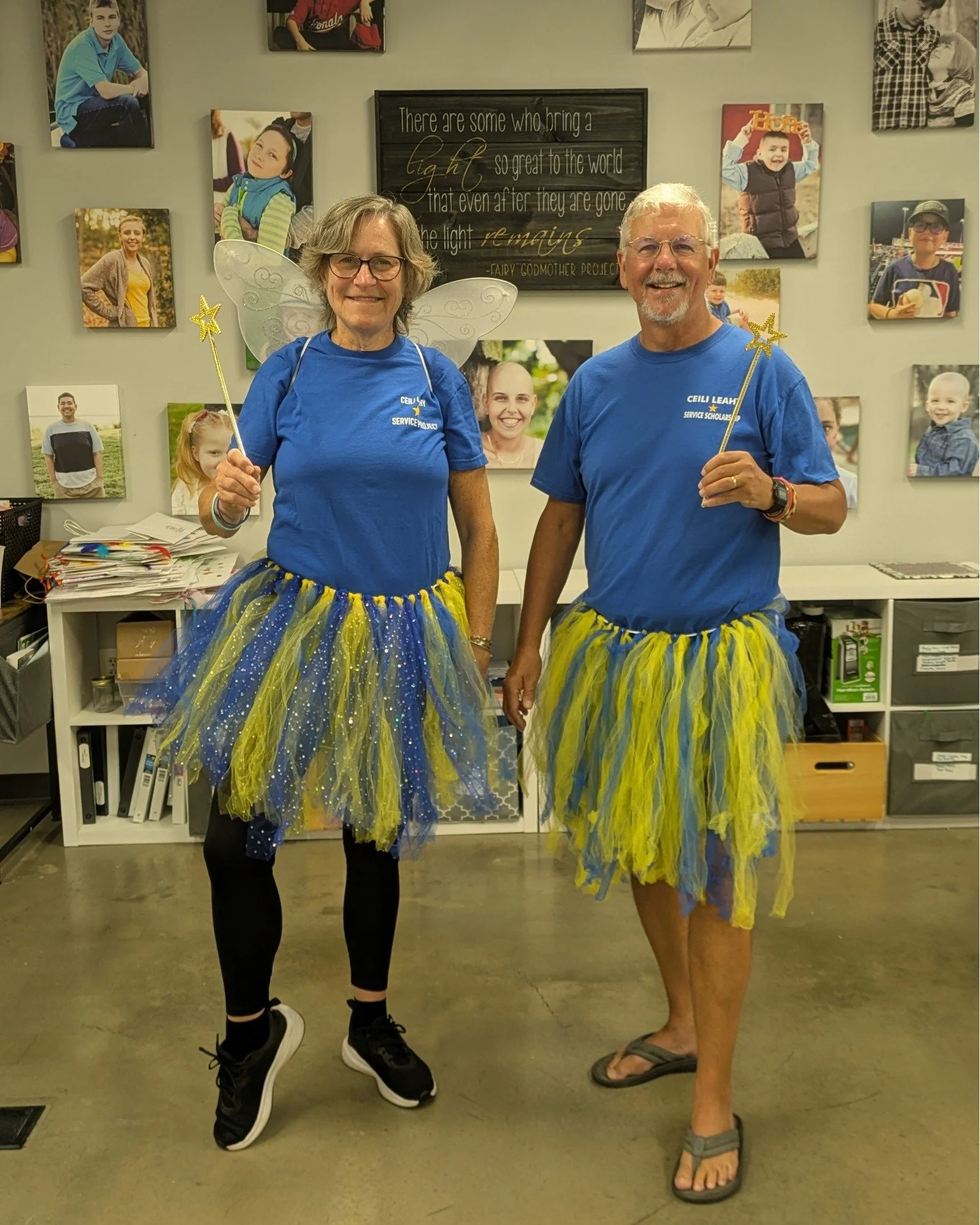 The Leahys are wearing gold and tutus in memory of their daughter, Ceili. 💛 They are part of FGP's Stargazers program, which supports families facing the end of their child's life and families grieving the loss of a child. 

🎗️Did you know... Some 