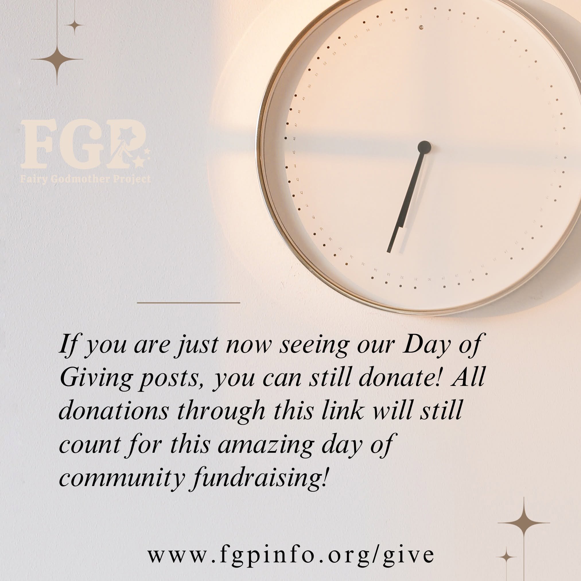 What a wonderful, powerful day it's been! Thank you, thank you, thank you to our supporters, long-time and new, for giving on our Day of Giving! We are still trying to reach our overall goal of $35,000 - you can still give through the link over the w