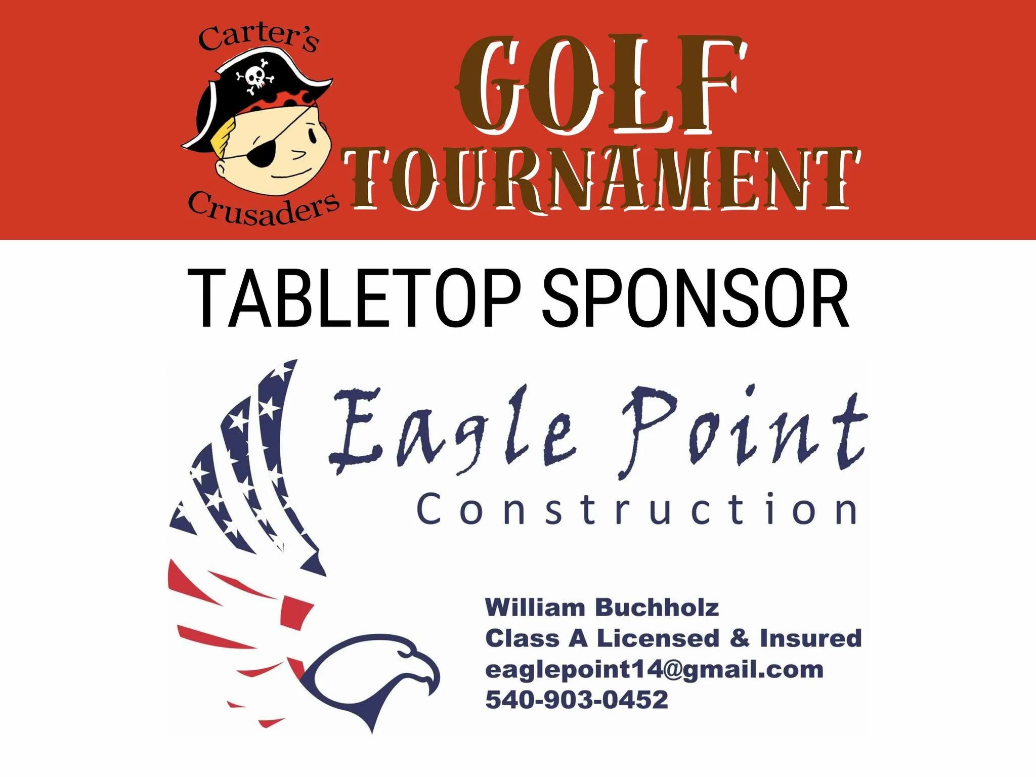 We're excited to recognize Eagle Point Construction as the Tabletop Sponsor for Carter&rsquo;s Crusaders Golf Tournament TOMORROW! ⛳

Eagle Point Construction provides residential construction and remodeling services, helping homeowners bring their i