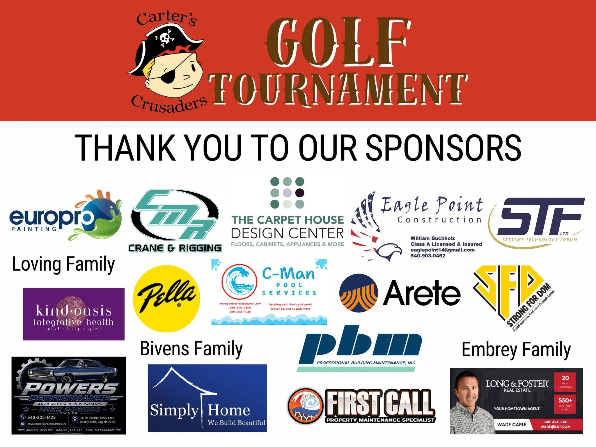 Today is the day! So excited for the Carter's Crusaders Golf Tournament! Thank you to all of the sponsors that make this amazing day possible! ⛳💛