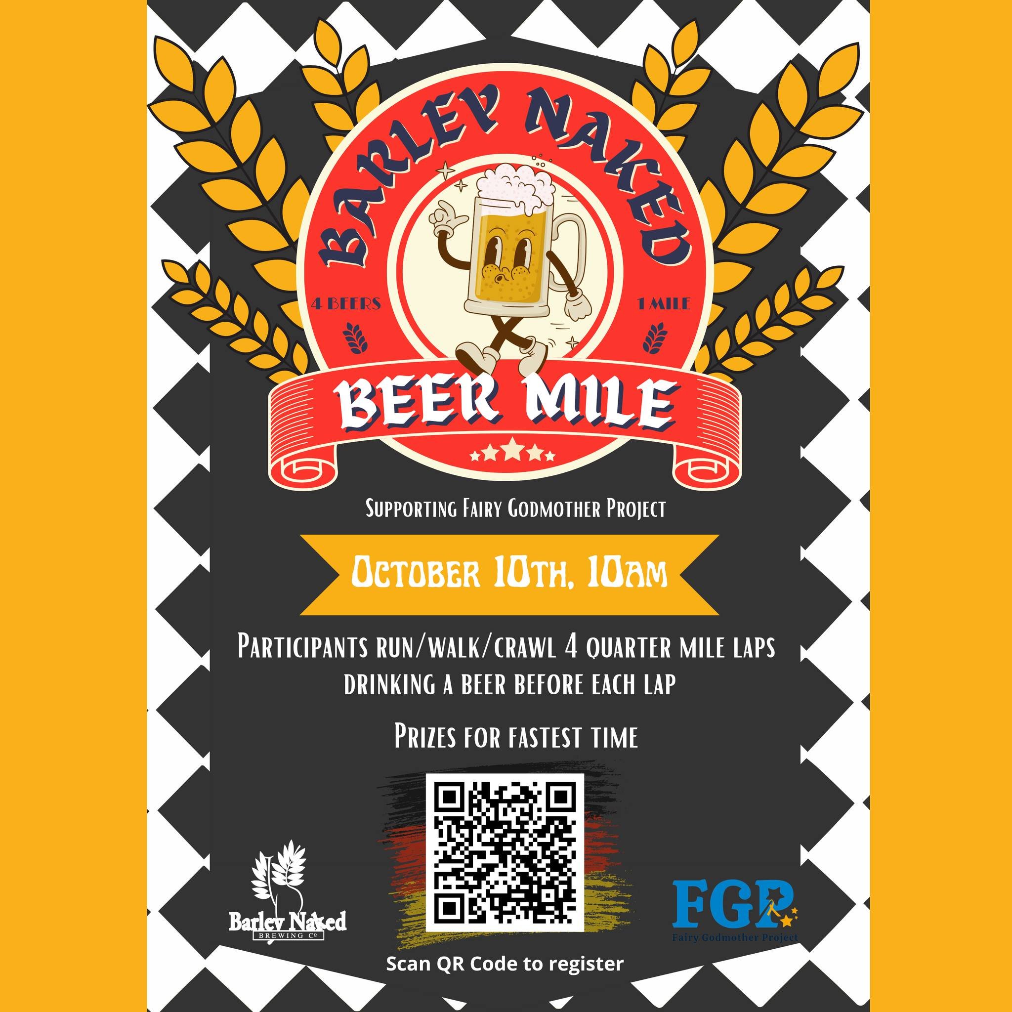 It's not too late! Grab your sneakers and head over to Barley Naked Brewing Company for a fun day! Start off at 10am with a walk or run to help local families, then finish up with Oktoberfest! Register now or at the event! Link in bio!