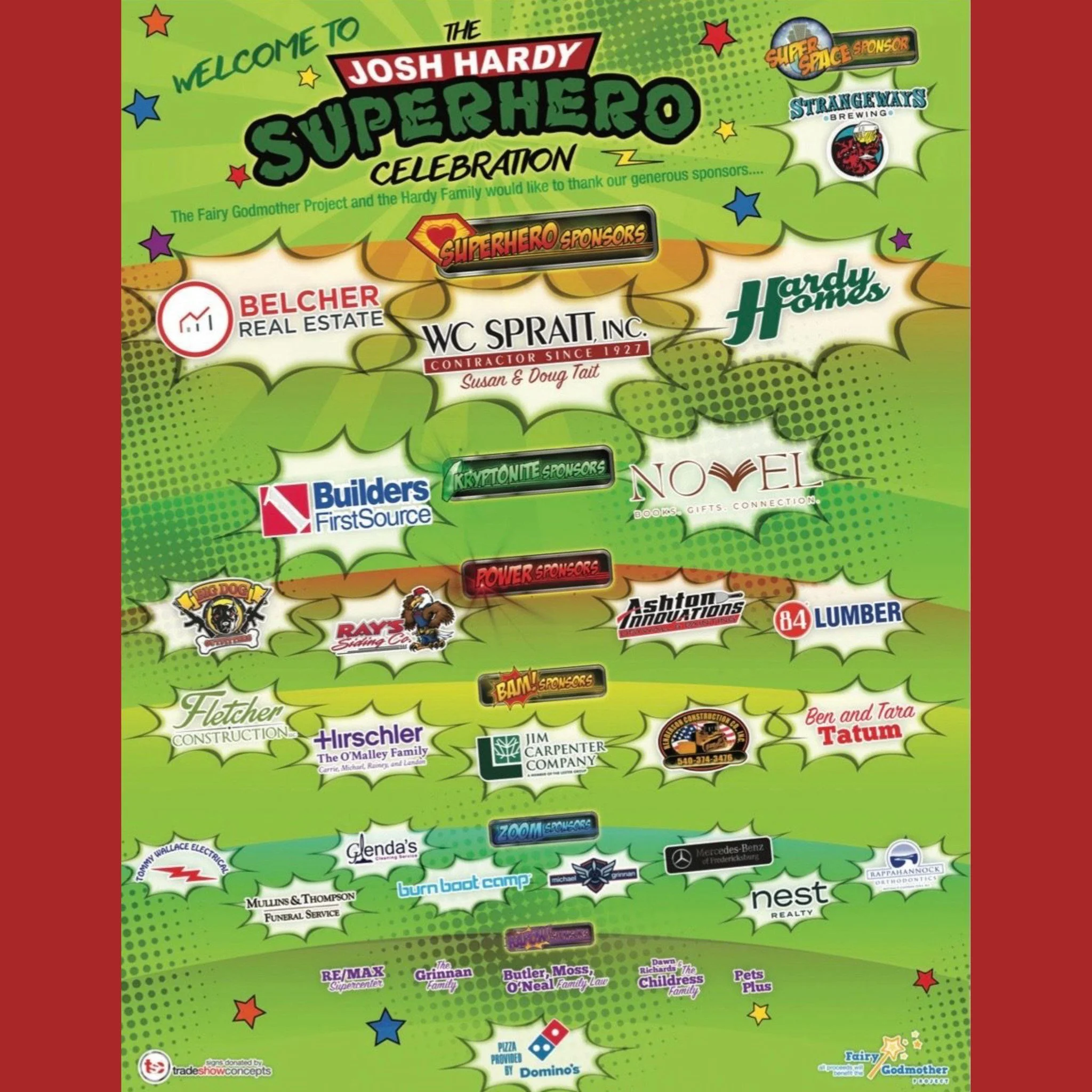 Thank you to the Josh Hardy Superhero Celebration sponsors! 💫

Looking for something fun to do tomorrow night? Join us at Strangeways Brewing on Saturday, October 17, from 6&ndash;9pm for a superhero-themed evening celebrating Josh&rsquo;s memory an