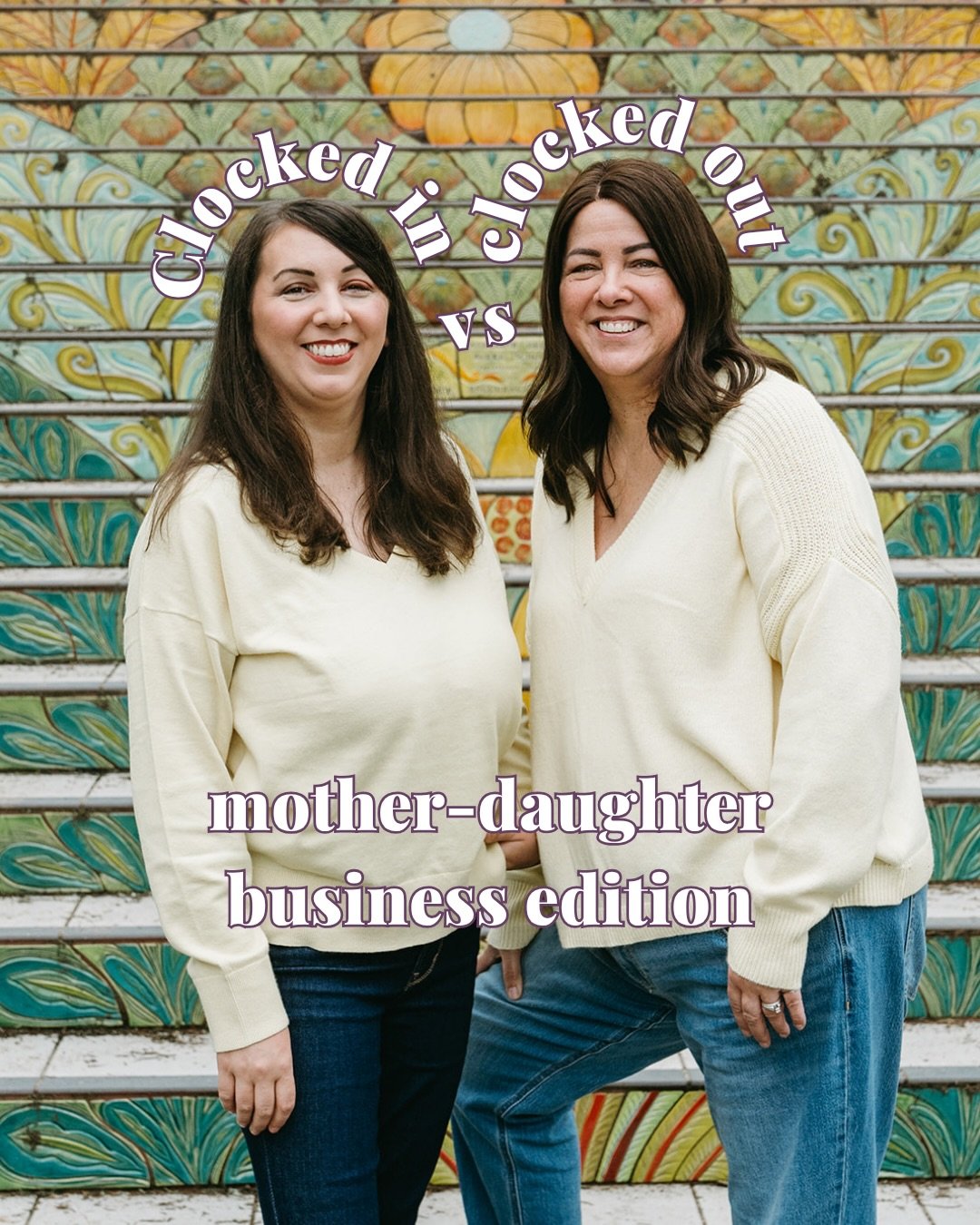 Clocked in VS clocked out: Mother-daughter business duo edition! 

Get to know your favorite mother-daughter photography support team! 

(Yes, we do Disney&hellip;a lot).