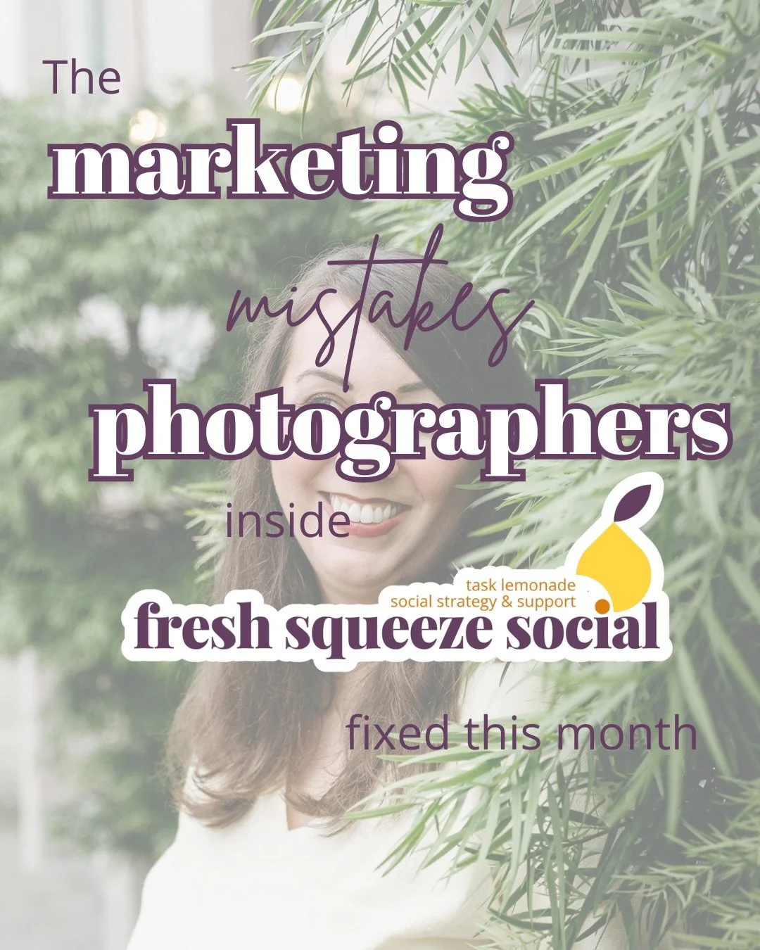 Pretty pictures are nice, but strategic posts book clients. I&rsquo;m here to guide the photographers in Fresh Squeeze Social along their marketing journey so they can go from random content to a marketing ecosystem that works together, with an Insta