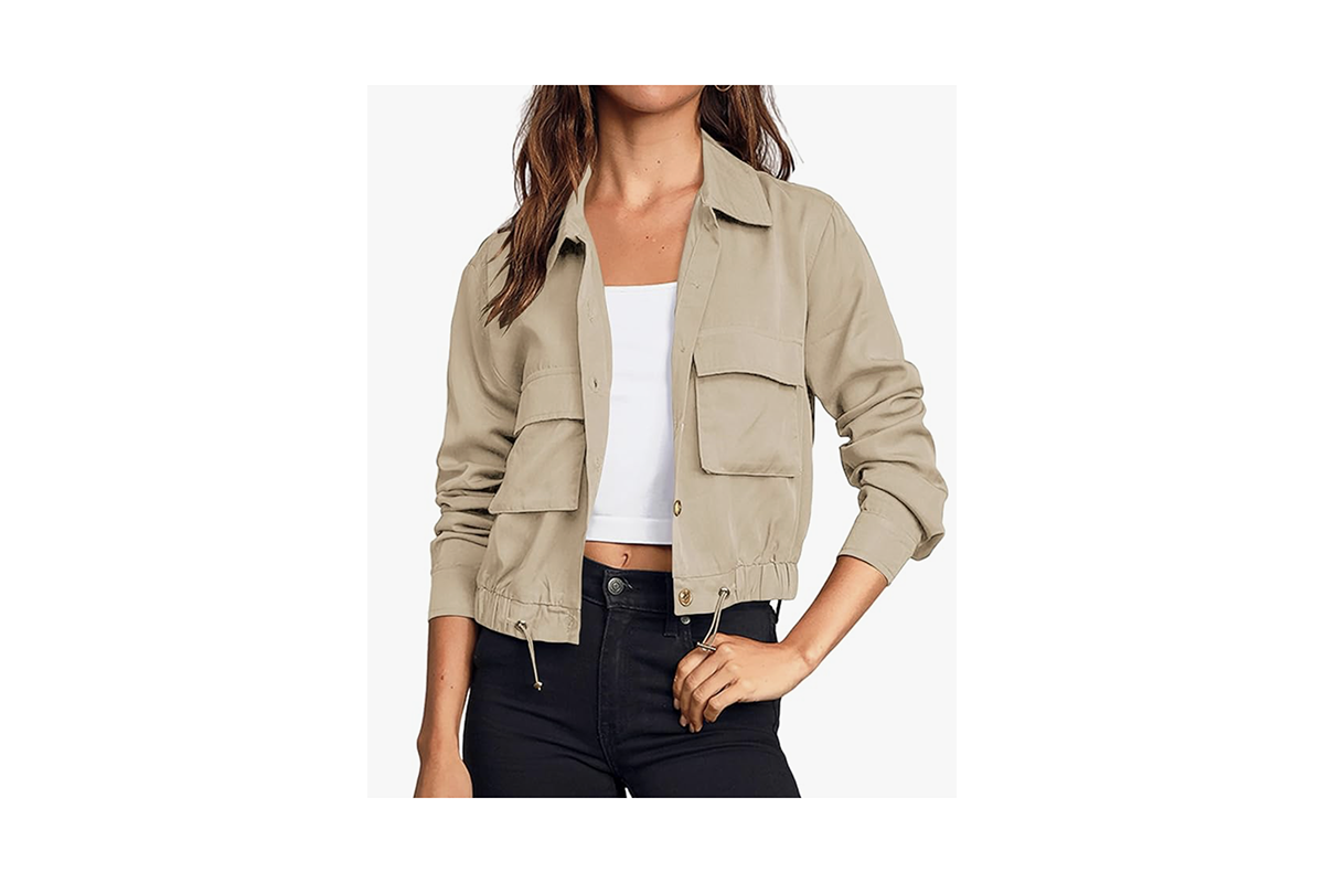 Cropped Safari Jacket - Beige 
