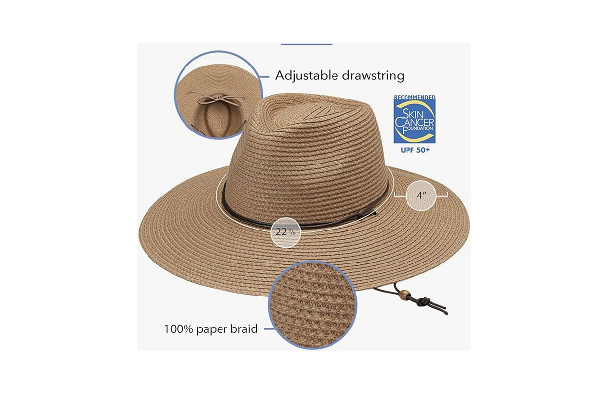 Wide Brim Sun Hat w/ Strap