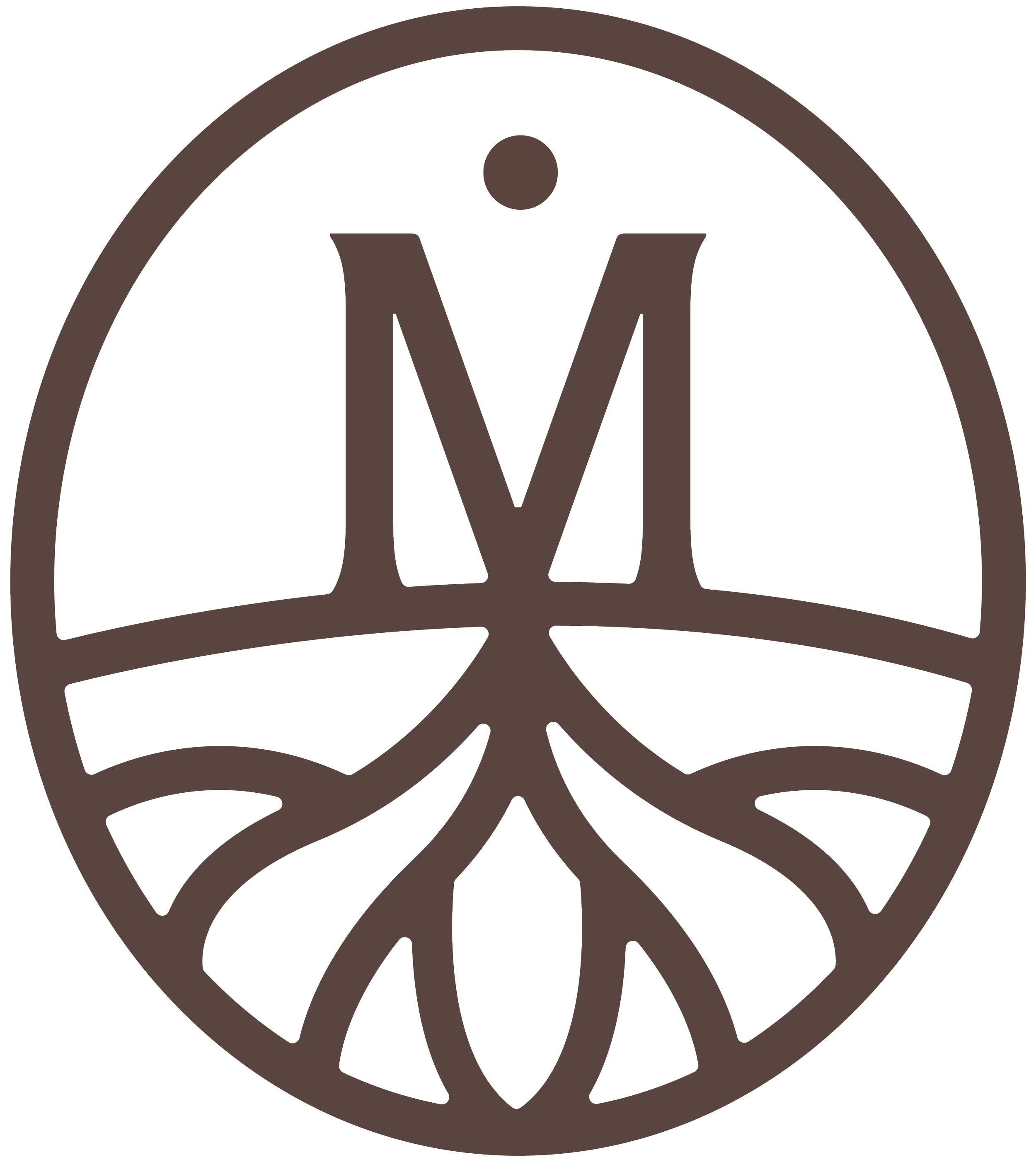Simplified brown outline of an open book with a person icon above it, representing education or knowledge.