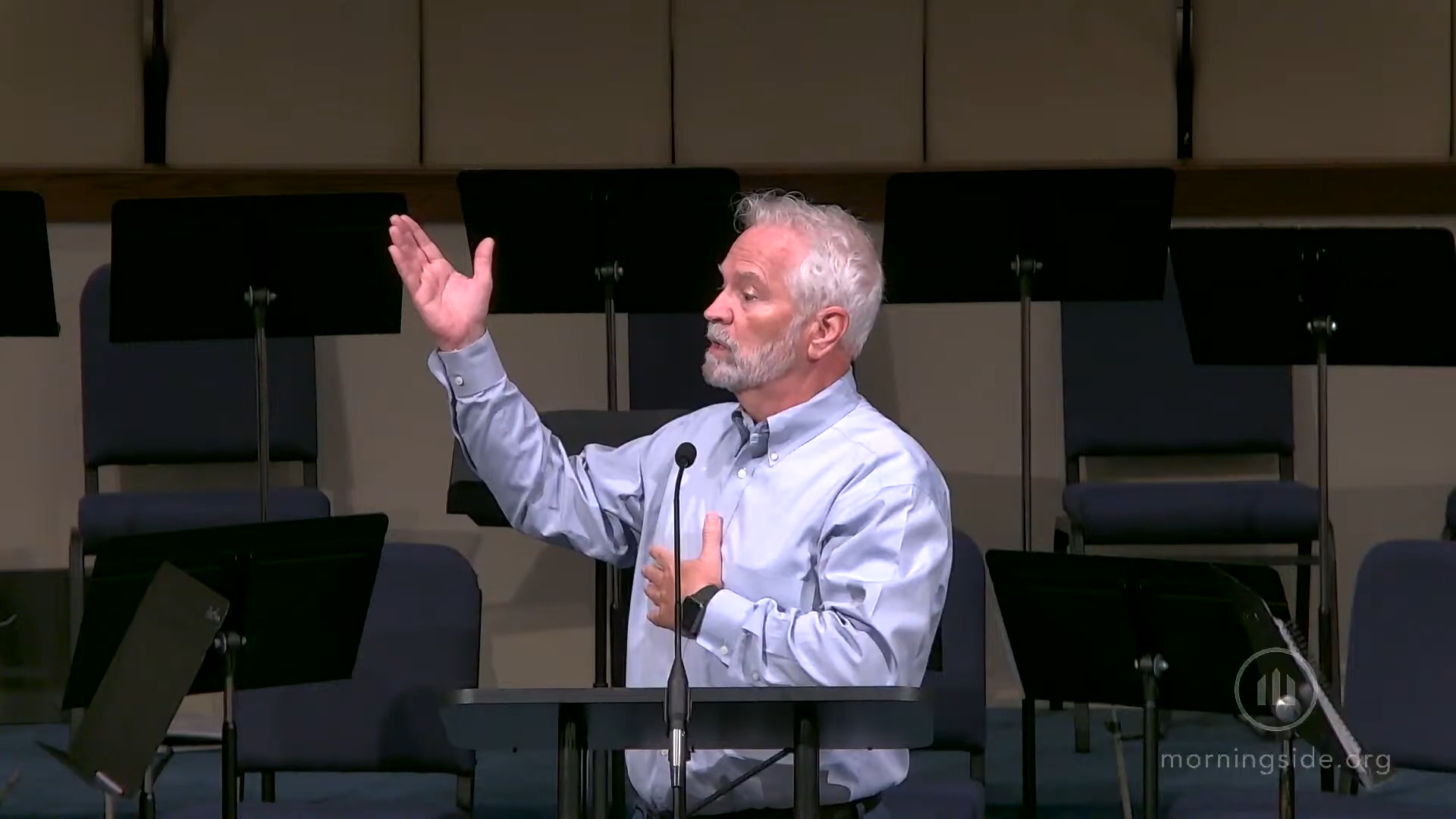 “How great THOU art”: Doug Young provides signs for a great song.