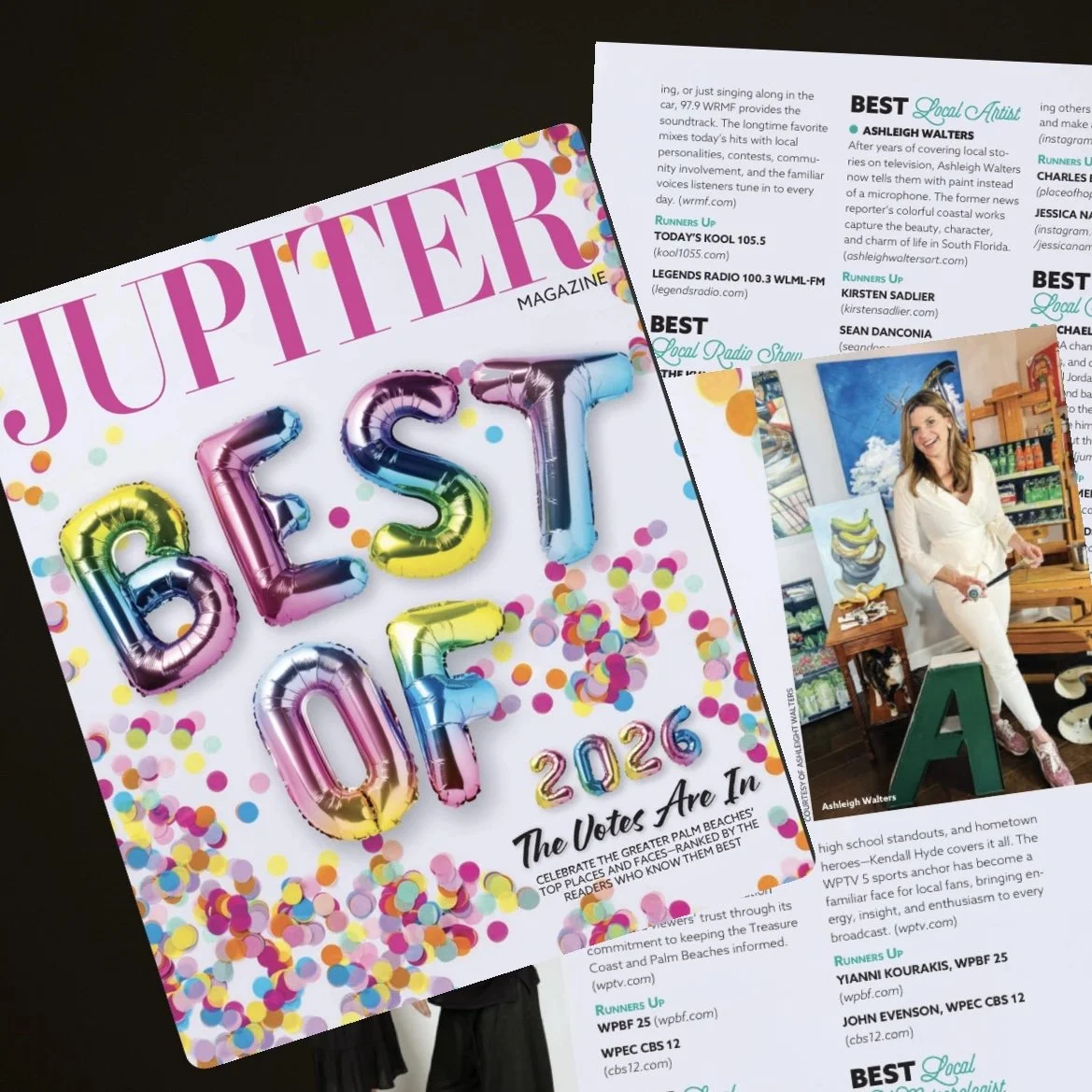 Voted Into "Best Of" Artist in 2026 "Jupiter Magazine"