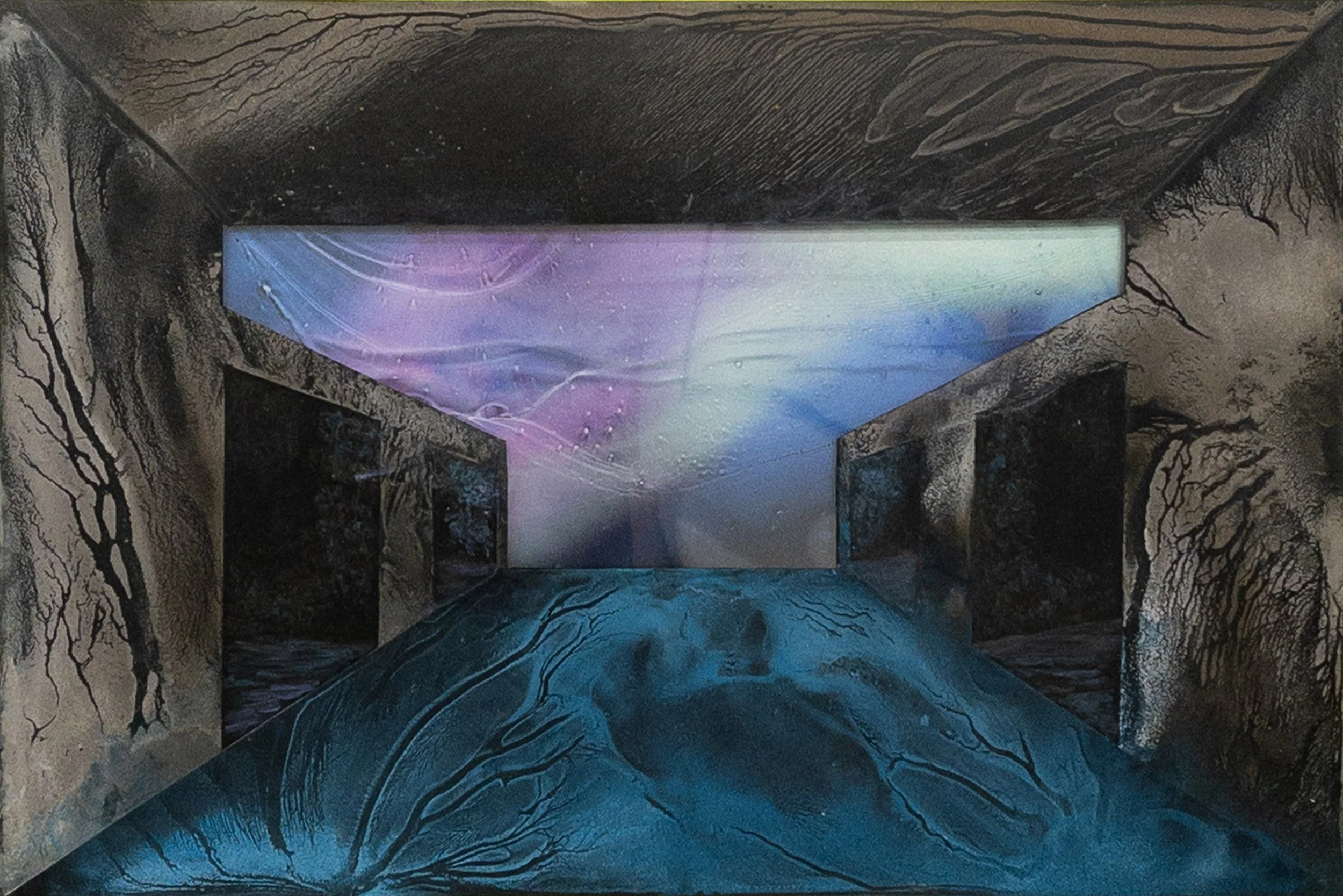 Gateway to Possibilities * 2026 * 
Alcohol Ink on Synthetic Paper * 12 x 18 * A174
