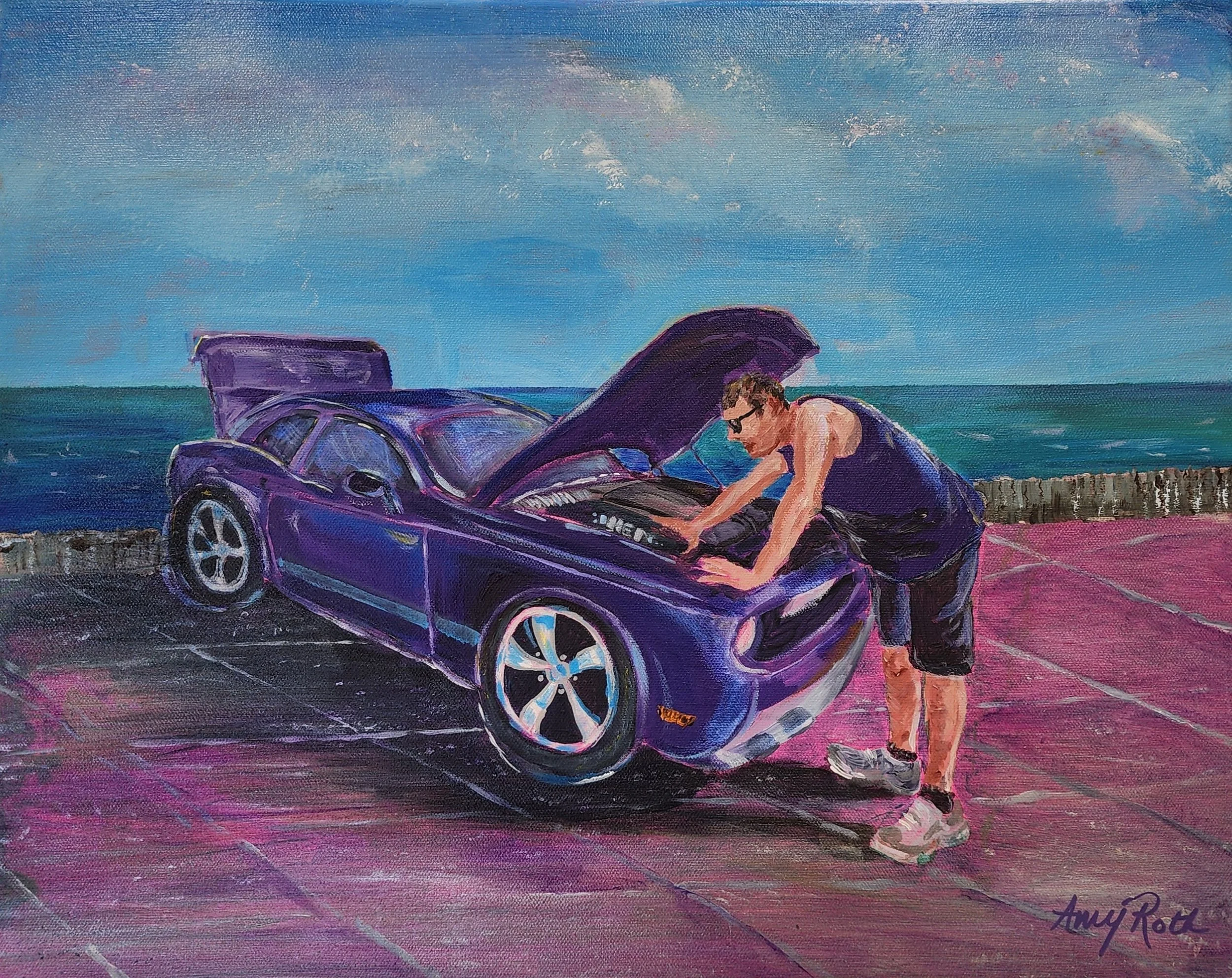 Car Show 2024; Acrylic on Canvas