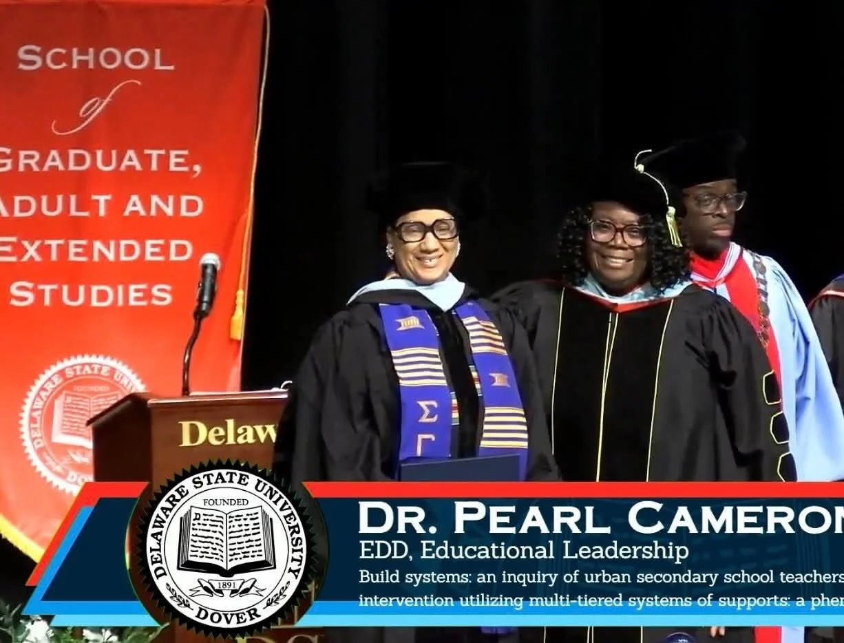 Join us in congratulating Soror Dr. Pearl Cameron who walked the stage this week after earning her Doctorate in Educational Leadership from @delstateuniv 💛💙

This incredible accomplishment is a reflection of her hard work and dedication. We celebra