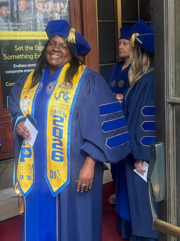 Congratulations to our lovely Charter Member, Soror Dr. LaQuenta Monta&ntilde;ez, on earning her Doctorate in Educational Leadership and Management: Higher Education, Student Success and Innovation from @drexeluniv 💙💛

We are so, so incredibly prou