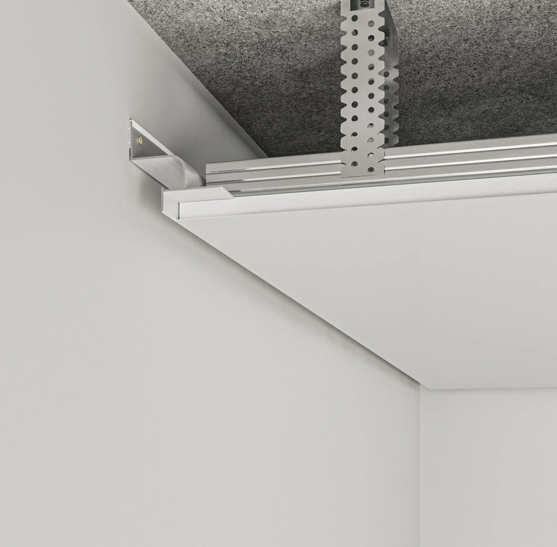 Shadow gap profile, model ts-225, ceiling led trim profile.