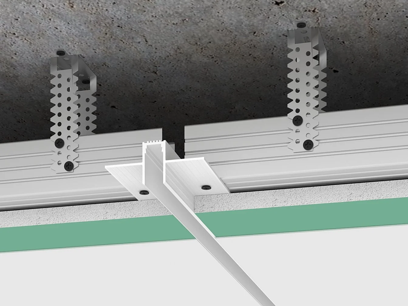White shadow gap profile for lightning design solution, model lp 130.