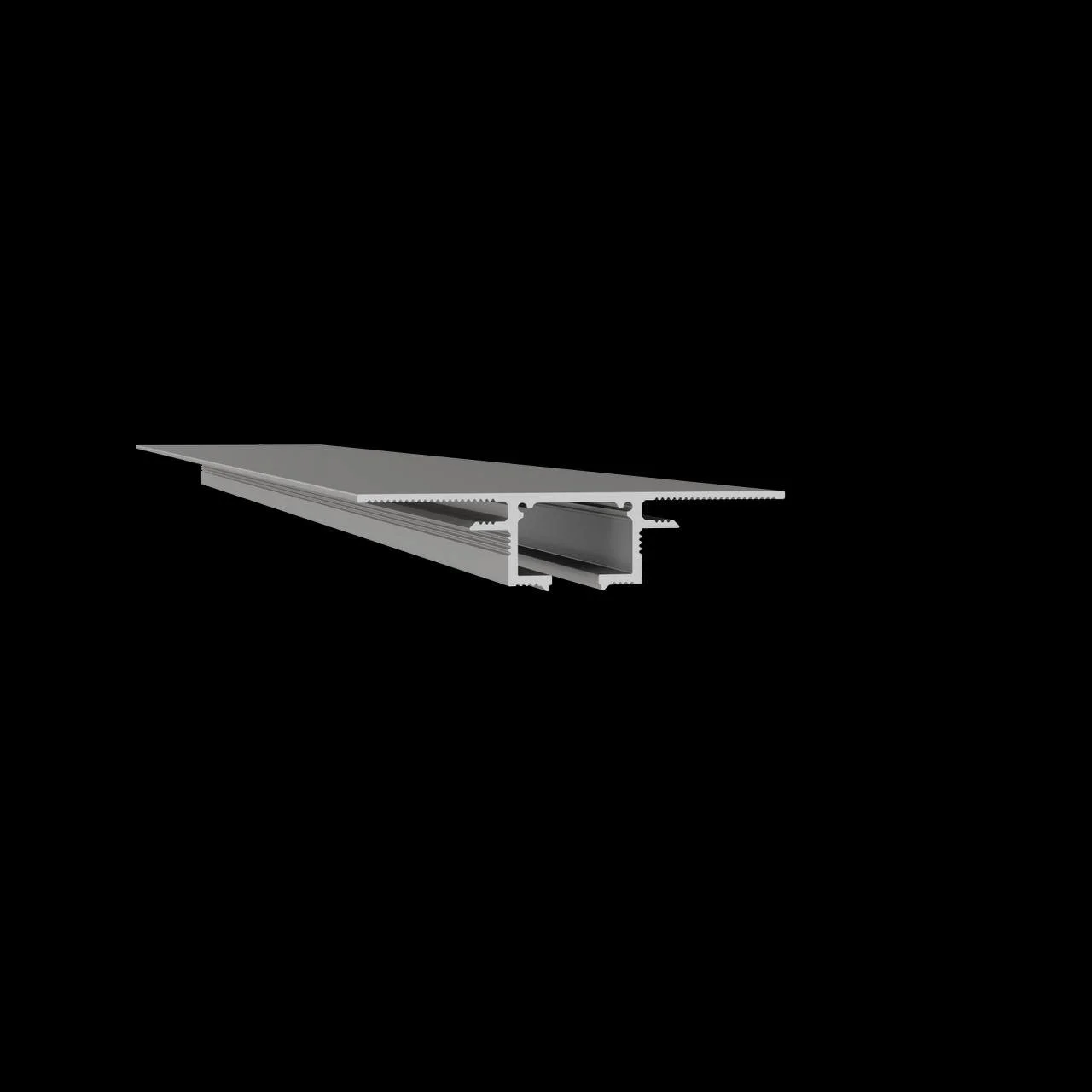 Modern hidden recessed curtain track, luxury interior design.
