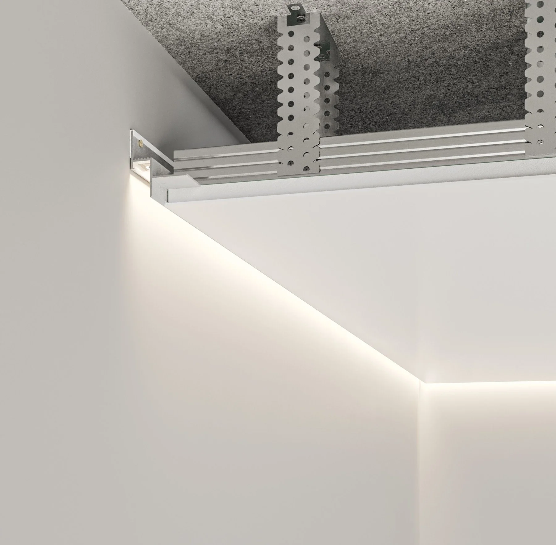 Ceiling shadow gap profile model TS-142, ceiling led trim.
