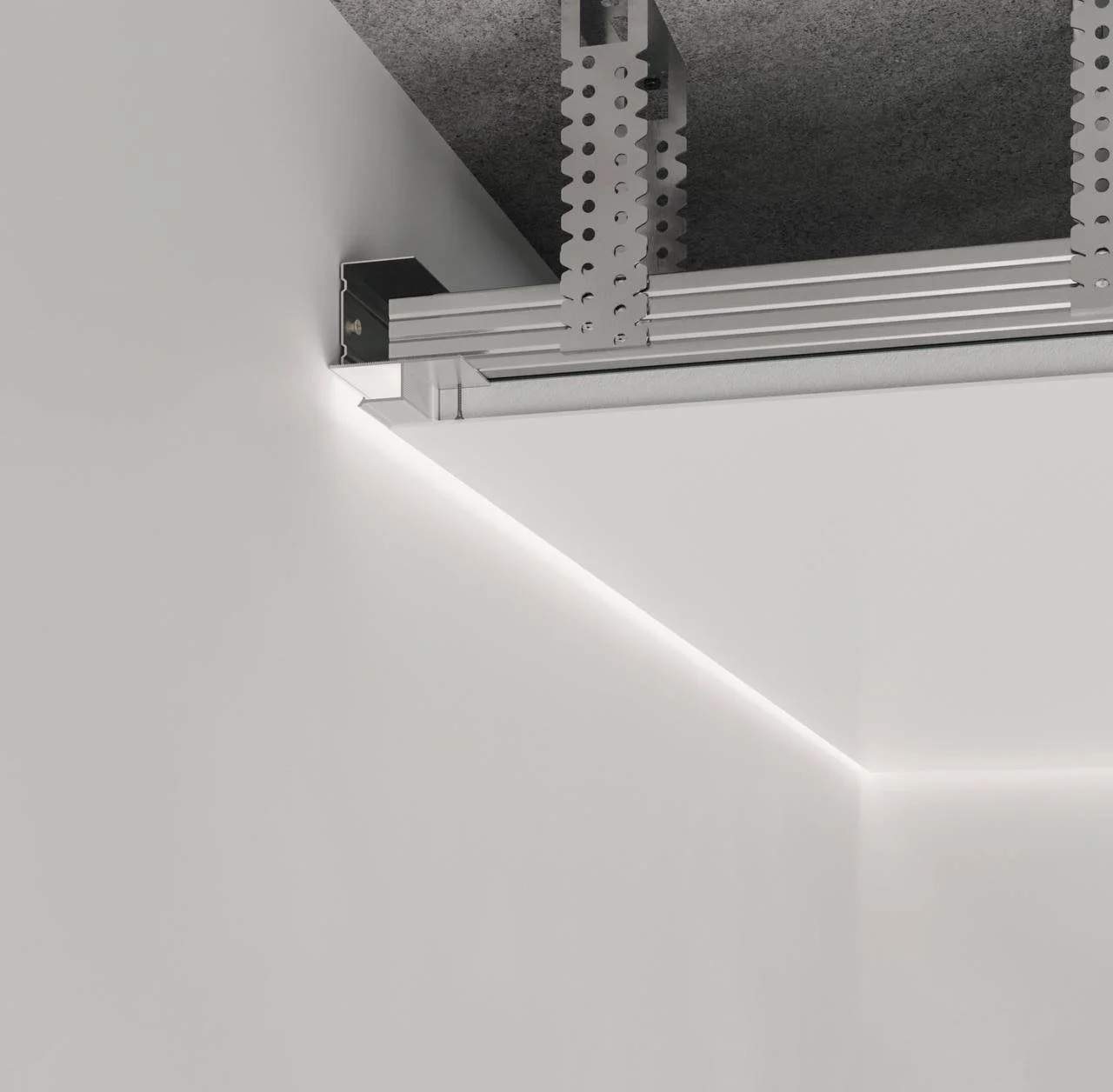 Luxury ceiling design, shadow gap profile model P-10.