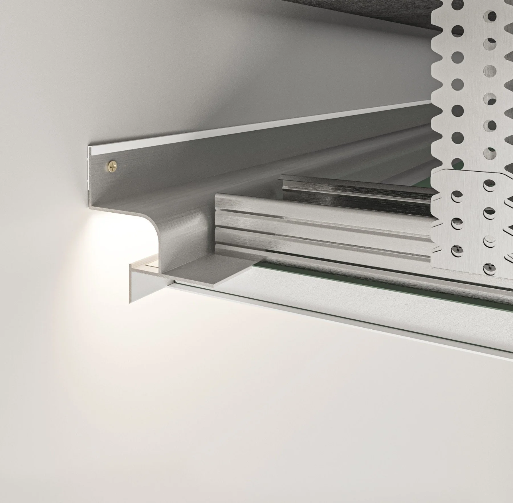 Ceiling trim model ts-225, shadow gap profile for ceiling, led profile.