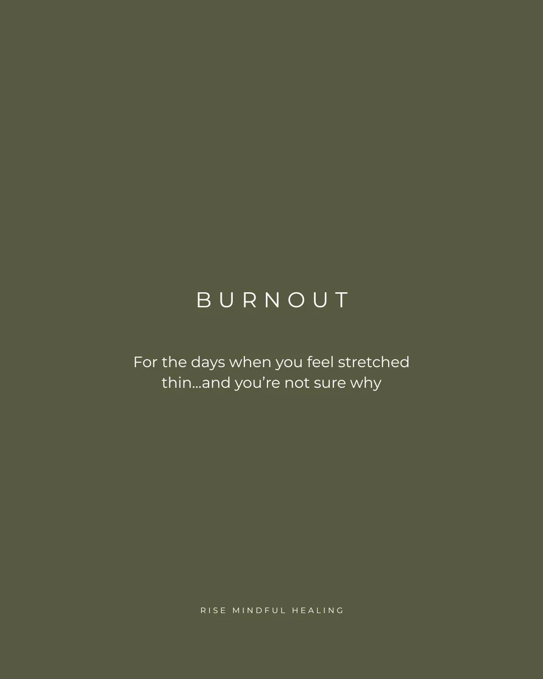 If you&rsquo;ve been feeling disconnected, overwhelmed, or moving through your days on autopilot, you&rsquo;re not alone. Burnout often shows up in subtle ways, especially for those who carry a lot emotionally, mentally, or for others.

Swipe through