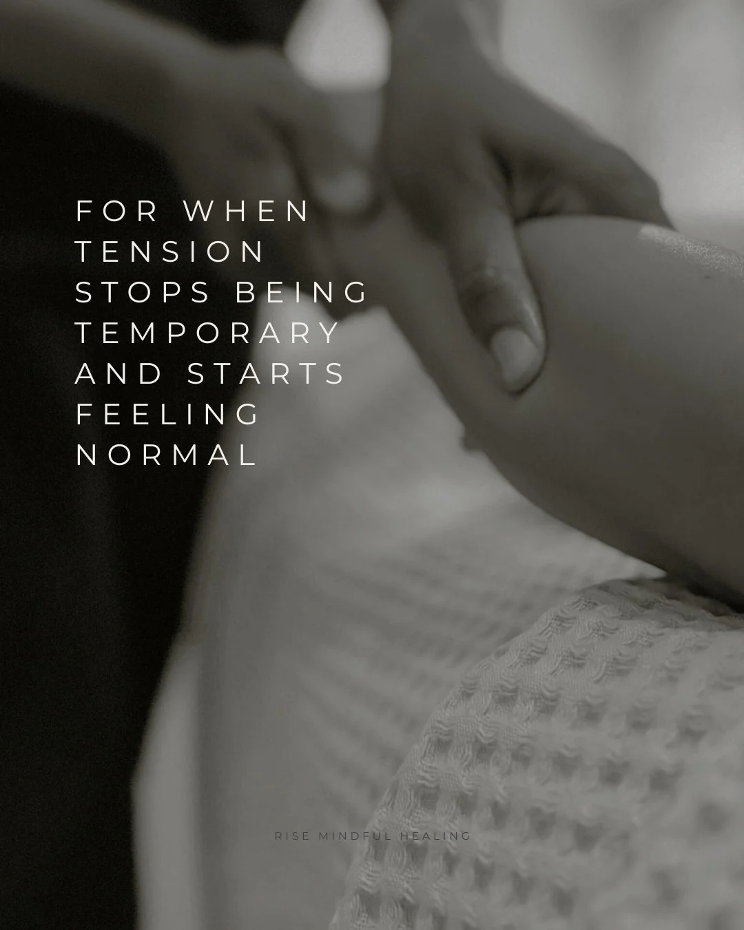 Tension doesn&rsquo;t always start loud.

It often starts small - a busy season, a stressful stretch, a period of pushing through.

Over time, the body adapts to what it repeatedly experiences.

Muscles brace.
Sleep shifts.
Inflammation lingers.
Ener