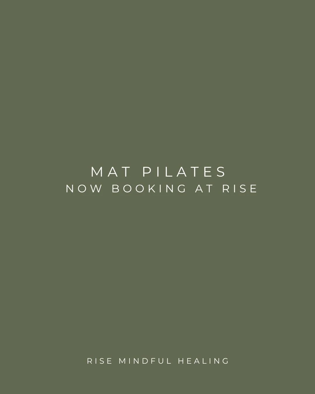 Our Mat Pilates classes are now live.
Reserve your spot on the mat now - classes begin May 5th.

If you&rsquo;ve been wanting to feel stronger, more supported, and more in control of your body - this is where you start.

This is strength training, th
