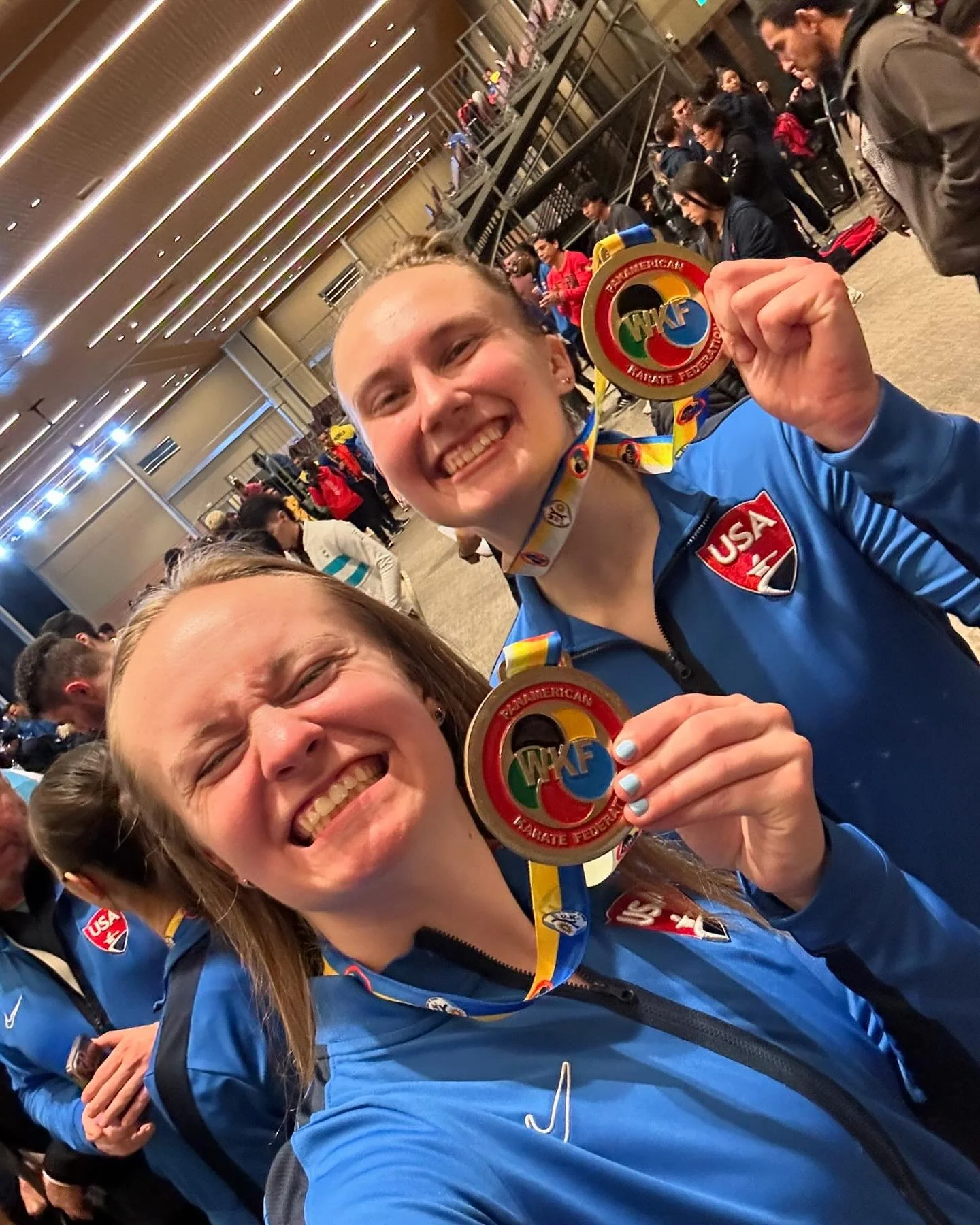 Senseis Cirrus &amp; Skylar Lingl had a HUGE past two weeks! If you can&rsquo;t tell by their smiles alone, these two amazing ladies TOOK HOME THE GOLD MEDAL fighting on the Womens US Team at the Pan American Championships in Uruguay!!! And if things