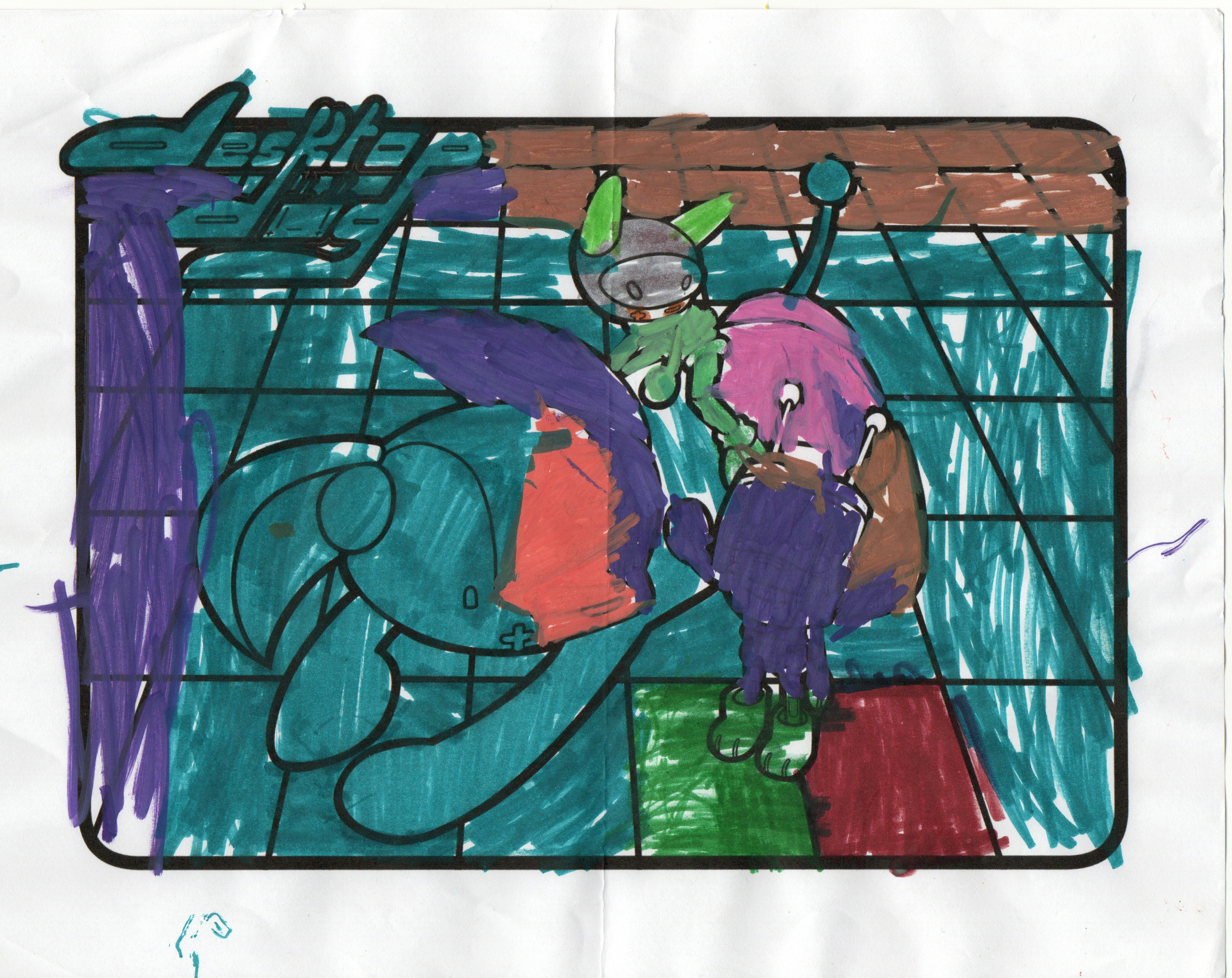 [cc] someone got ahold of the paint markers .... there's something about the deep teal, browns, deep red and that bright orange (along with the shimmering silver of the revered metallic paint marker) that really evokes metallics, machinery, and a sen