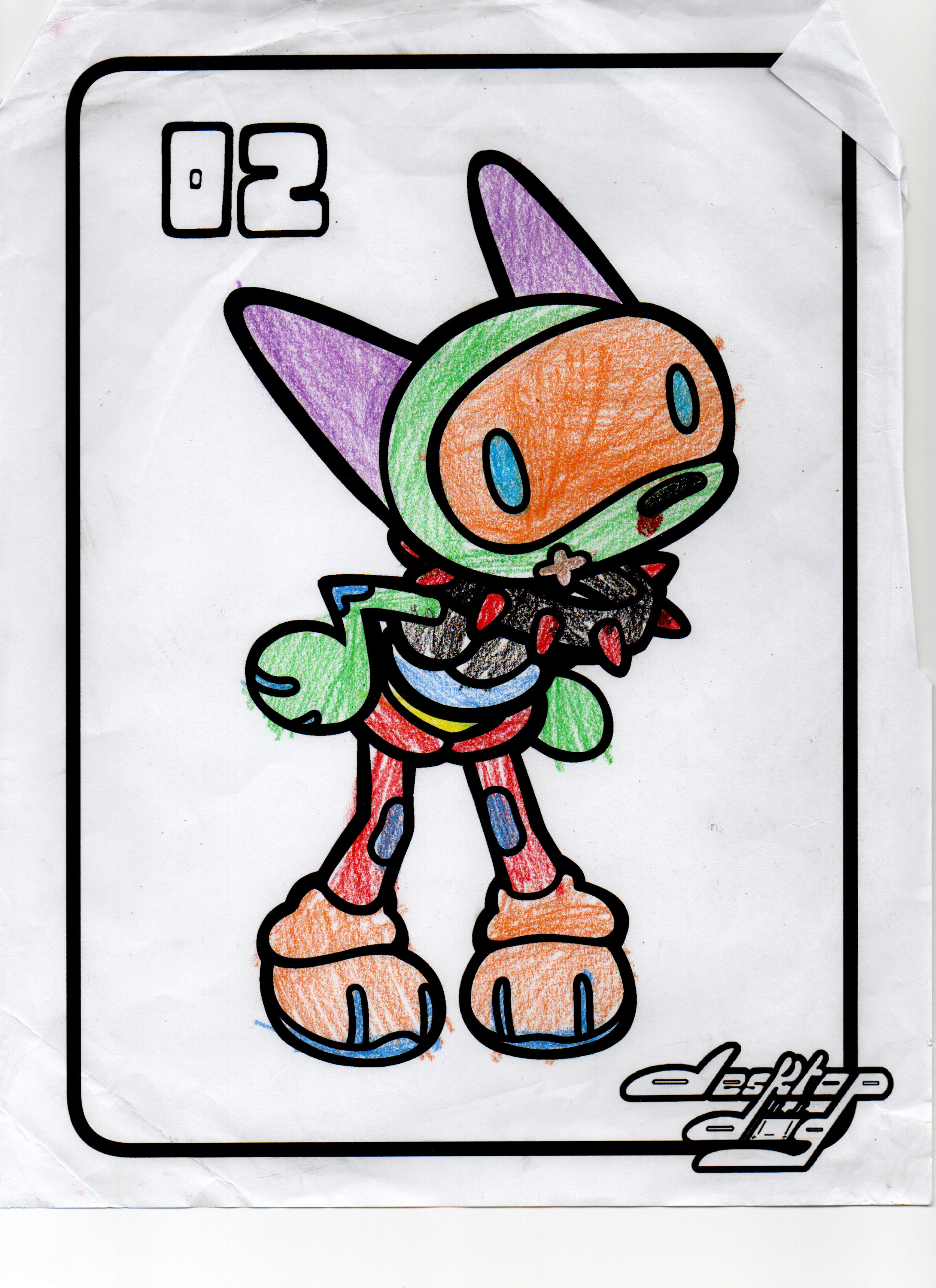 [cc] one of my favourite things about doing colouring pages is seeing the kids realize they can use any colours they want, not just the "official" ones they see on my lanyard keychains. 