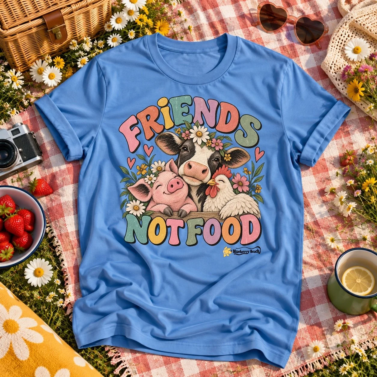 Friends Not Food – Organic Unisex T-Shirt