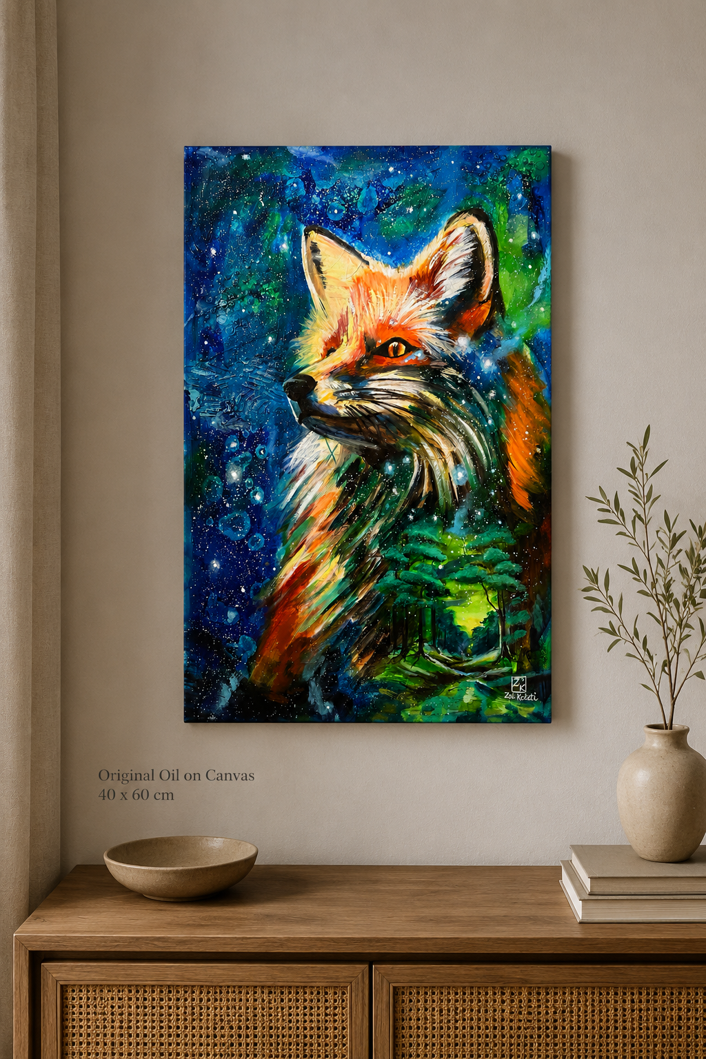 Into the forest- original oil painting on canvas