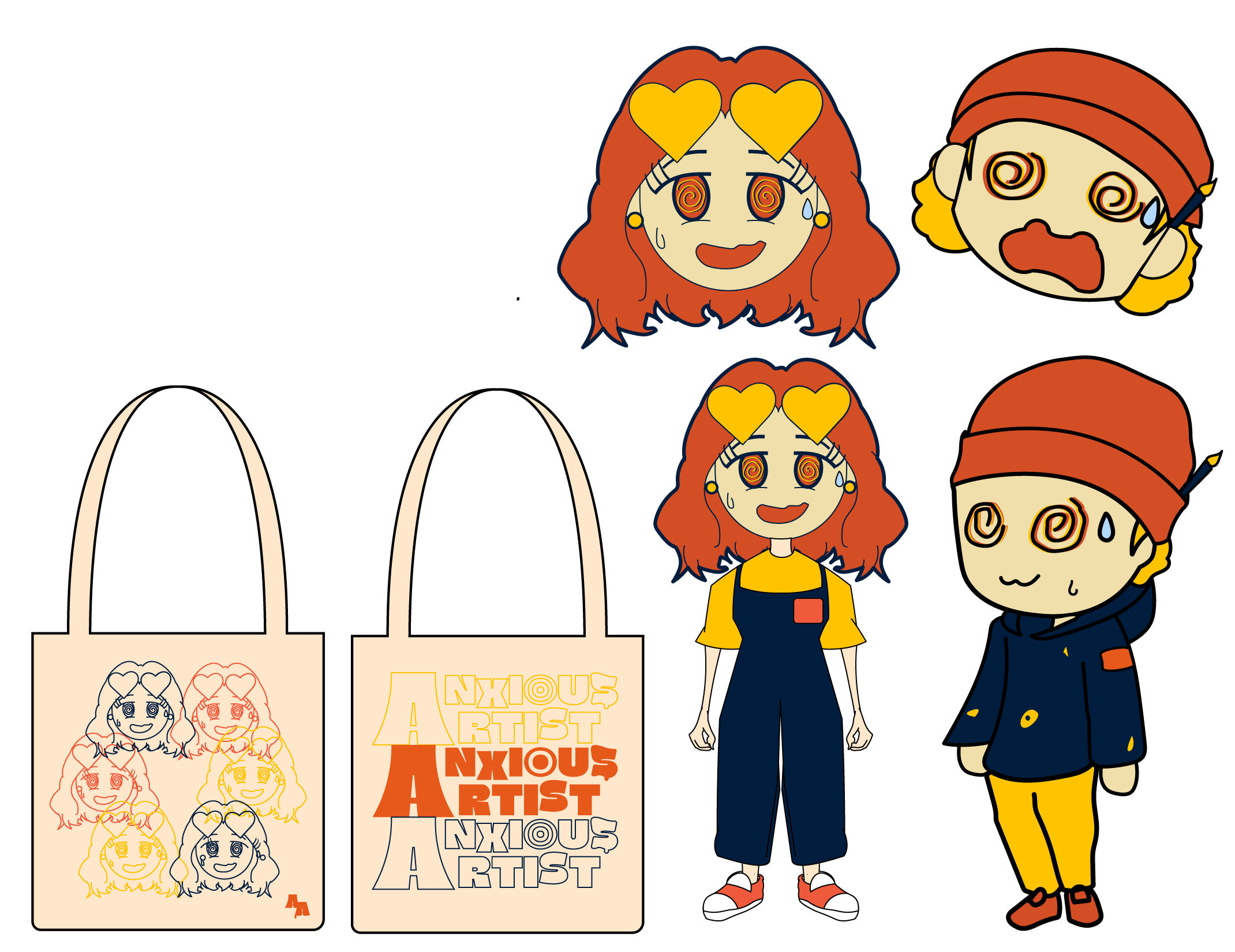 Anxious Artist Mascot