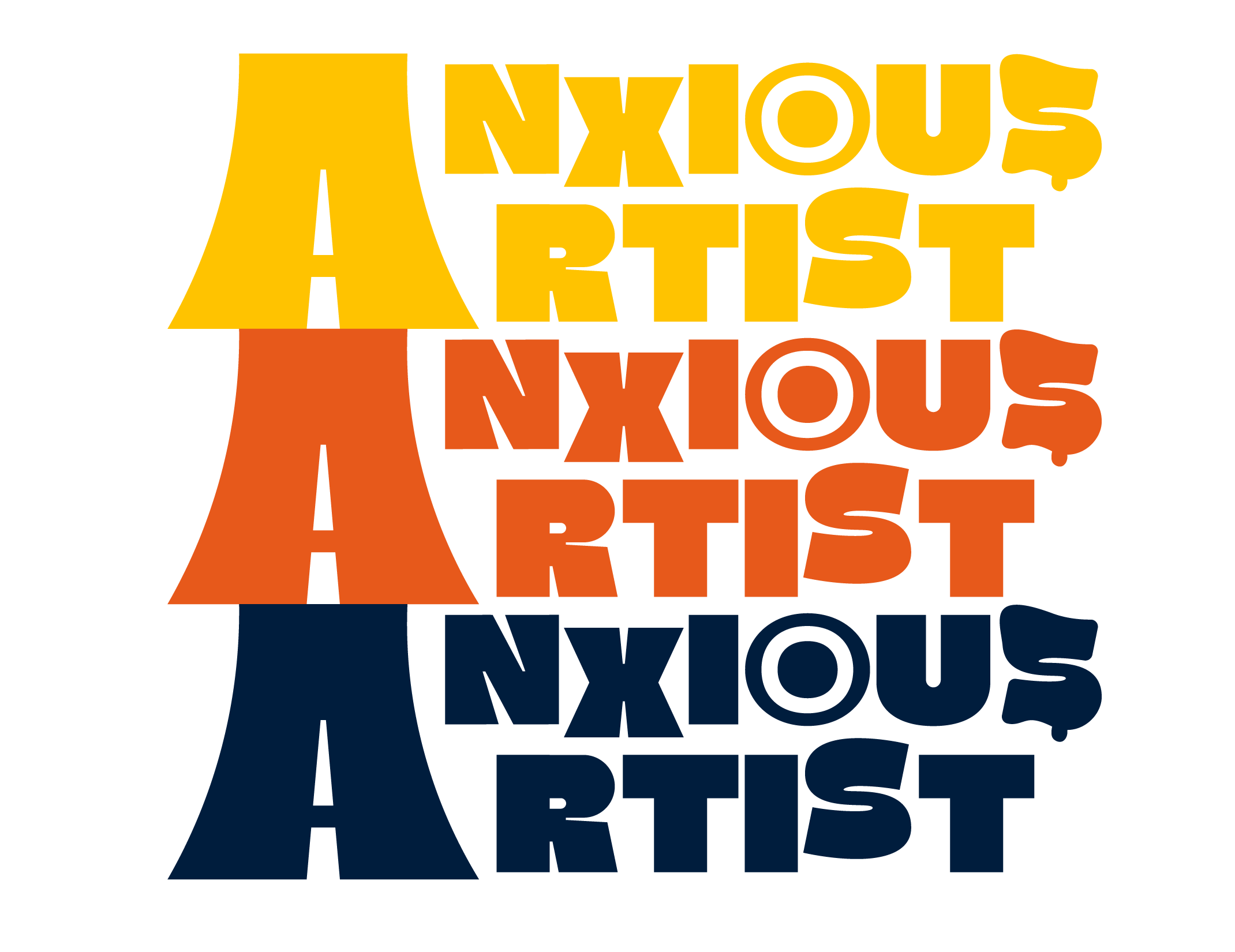 Anxious Artist Type Logo