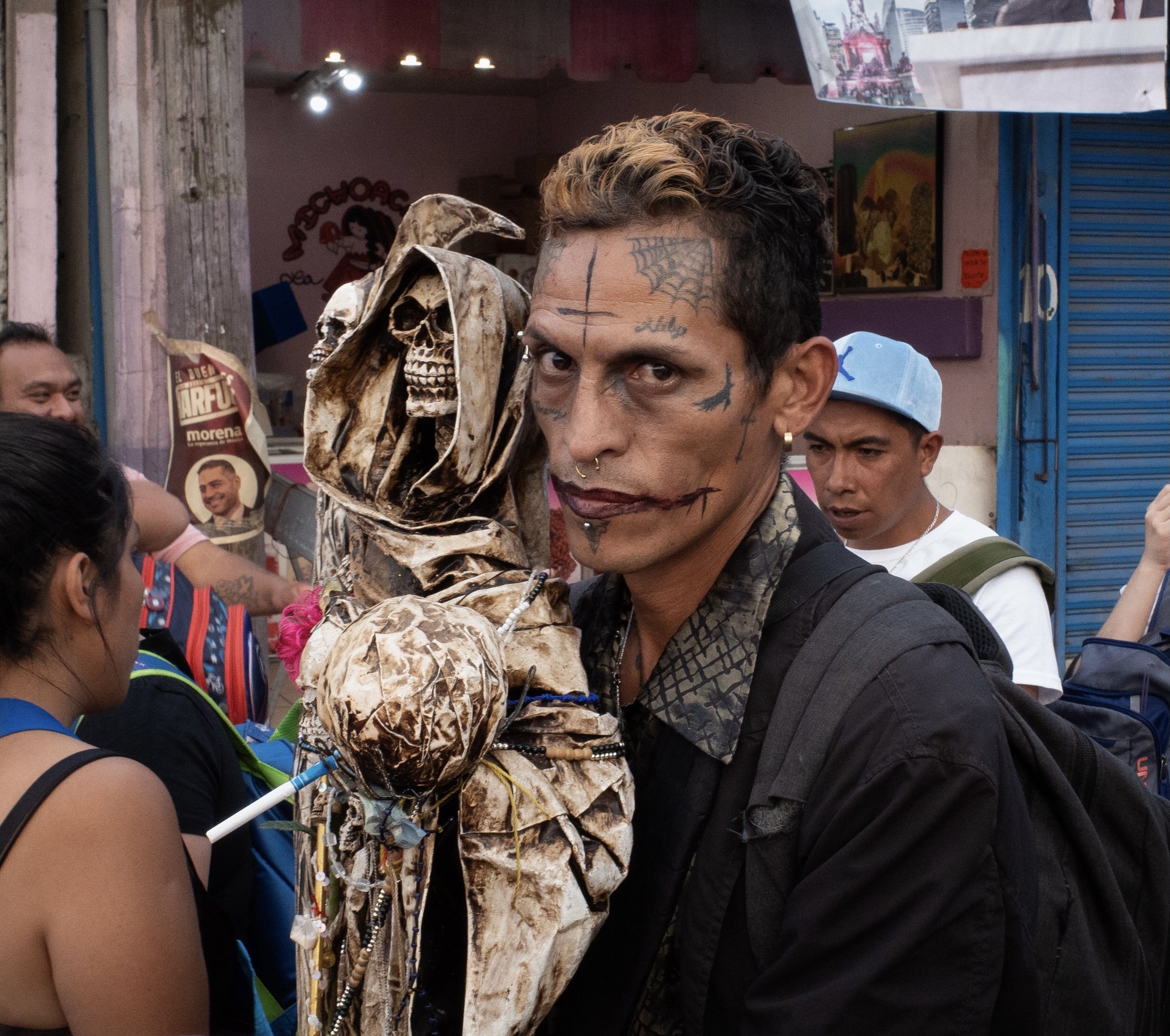 Celebration of Sante Muerte. Barrio Tepito, Mexico City