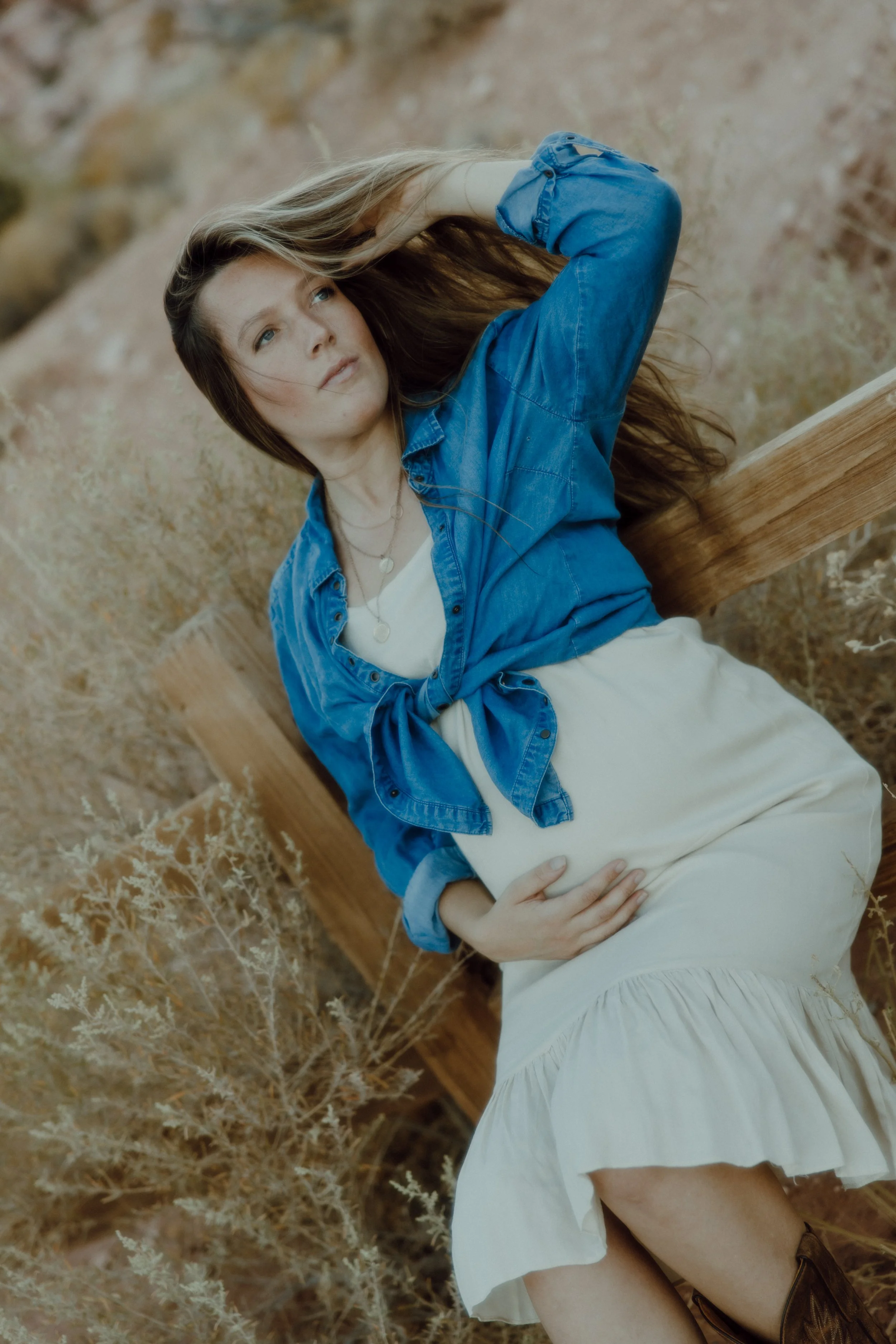 Red Rock Maternity Session | Hannah and Ezra